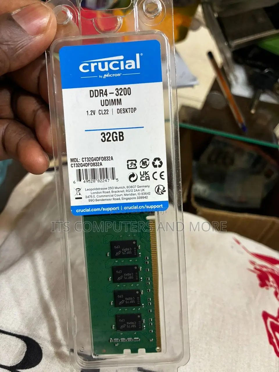 32gb Ddr4 Desktop Ram (Crucial)