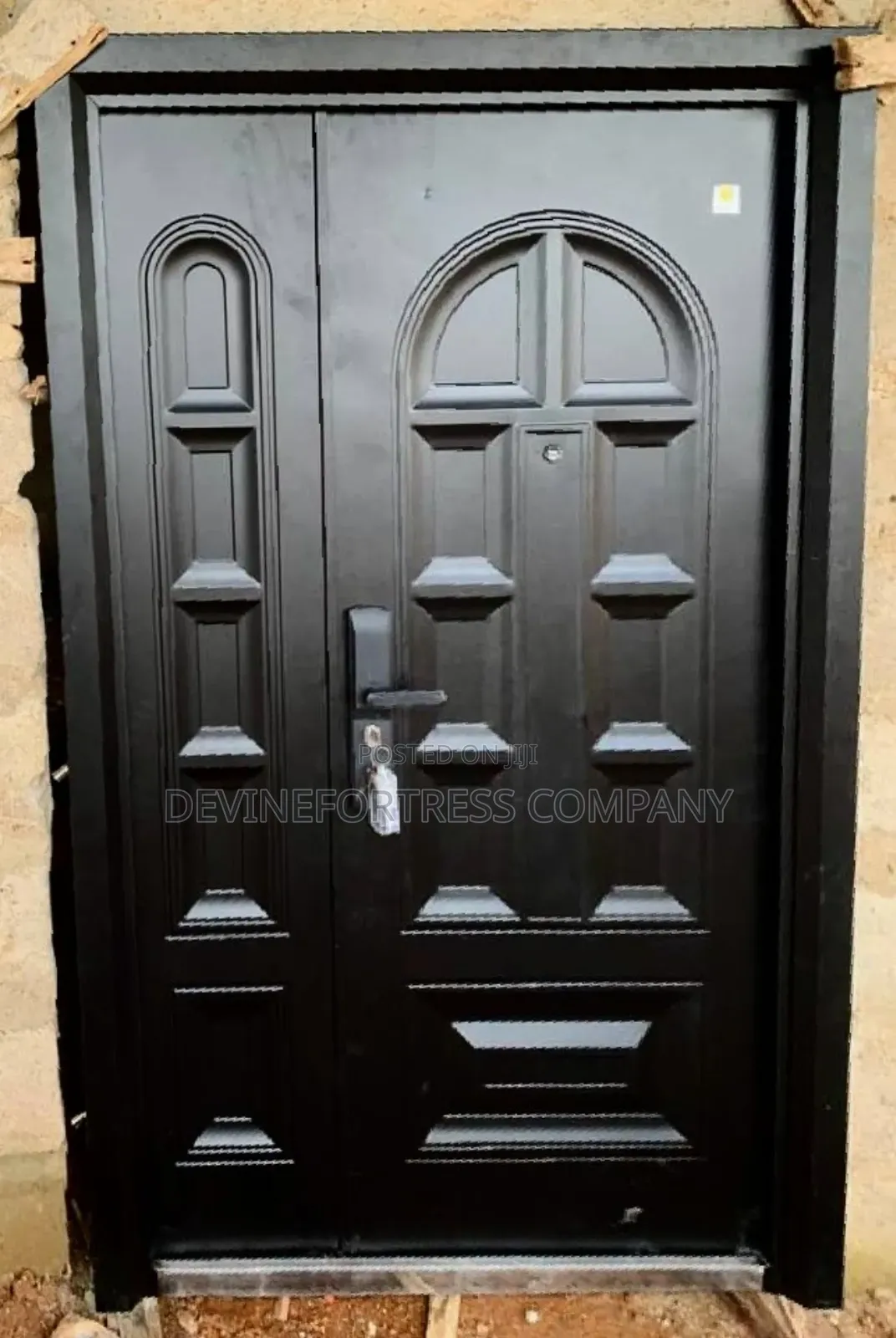High Quality Affordable 885 Single Black Steel Door