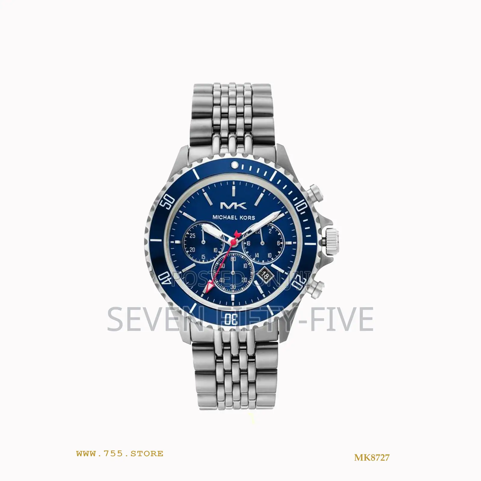 Michael Kors Bayville Stainless Steel Chronograph Watch Mk8727