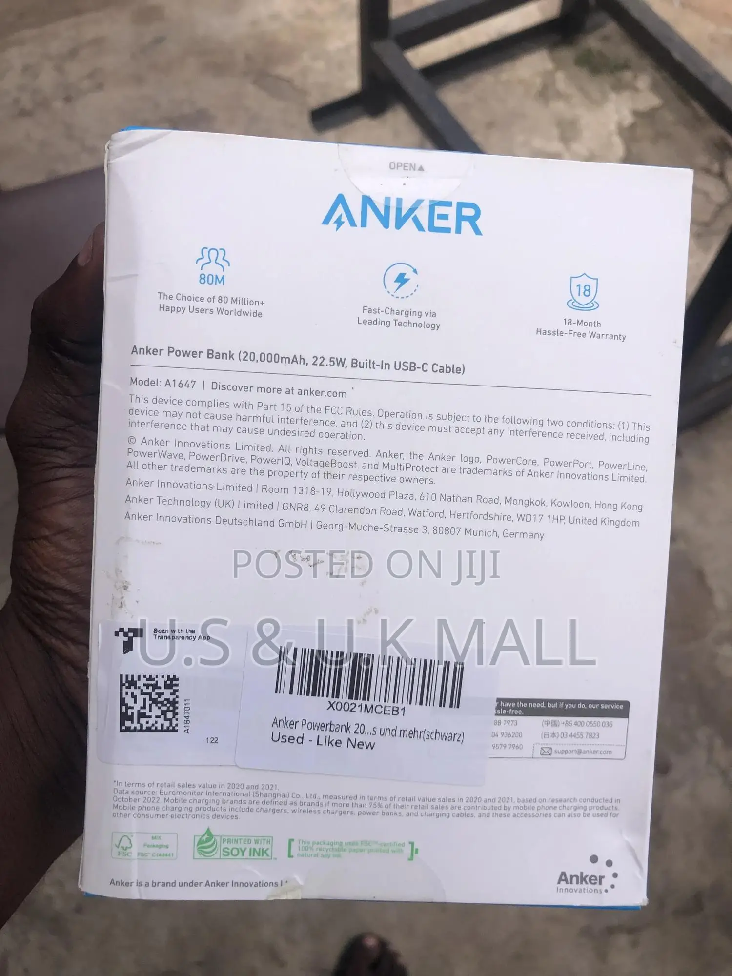 Anker Powerbank 20,000mah From America in Stock