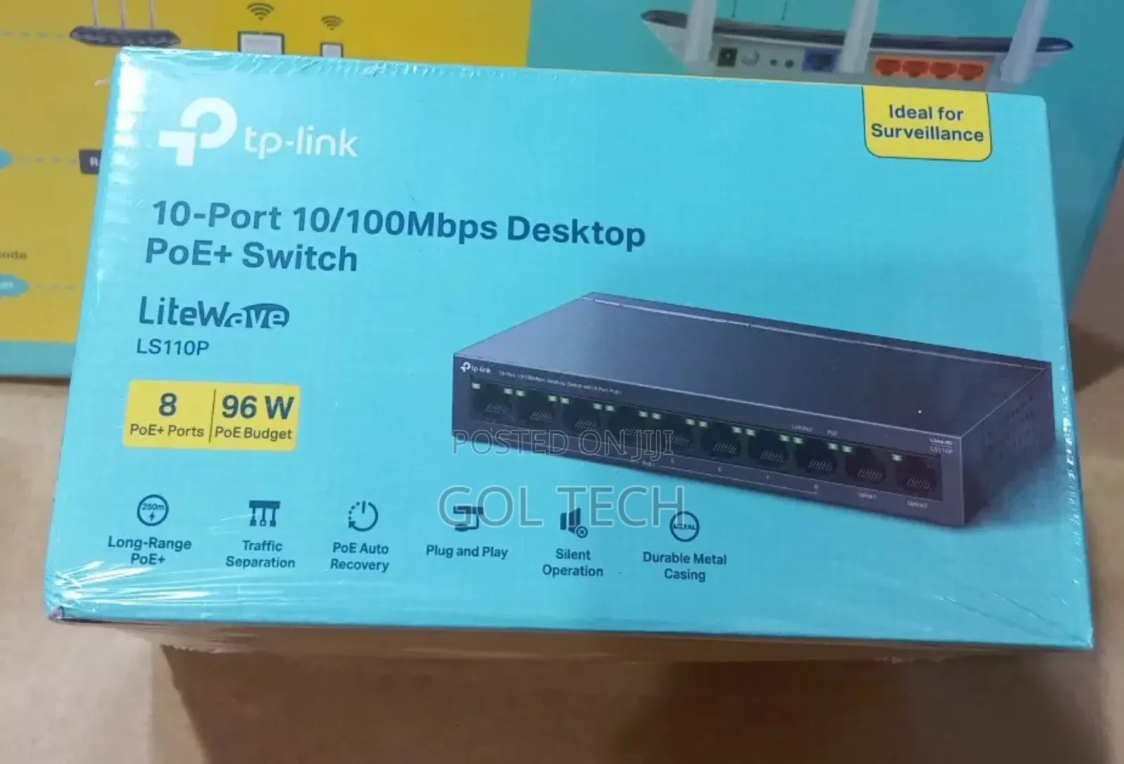 Tp Link 10-Port 10/100mbps Desktop Poe Switch Litewave Ls110p