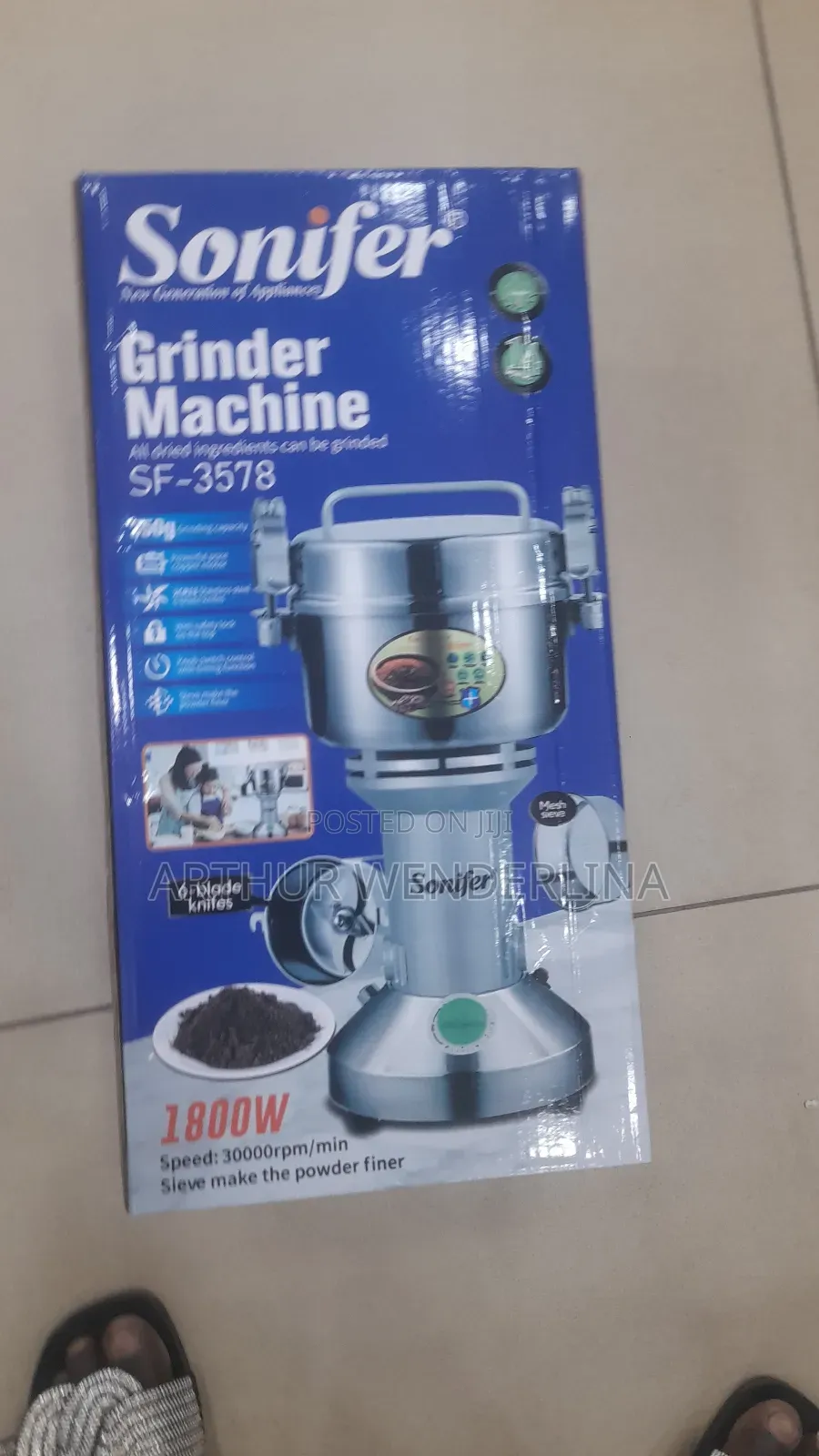 350 Gram Sonifer Sf-3578 Multipurpose High Speed Grinder Machin 1800w