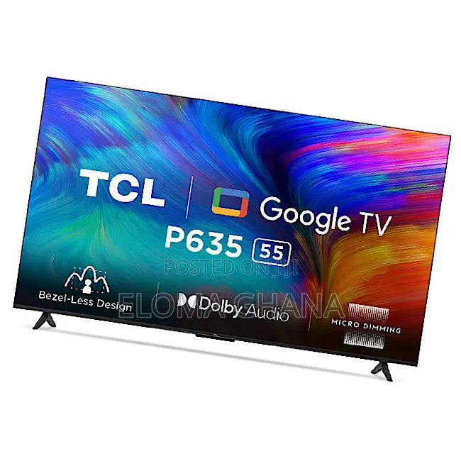 Black Friday: Tcl 55 Inch Bezel-less 4k Uhd Smart Led Google Tv 55p635