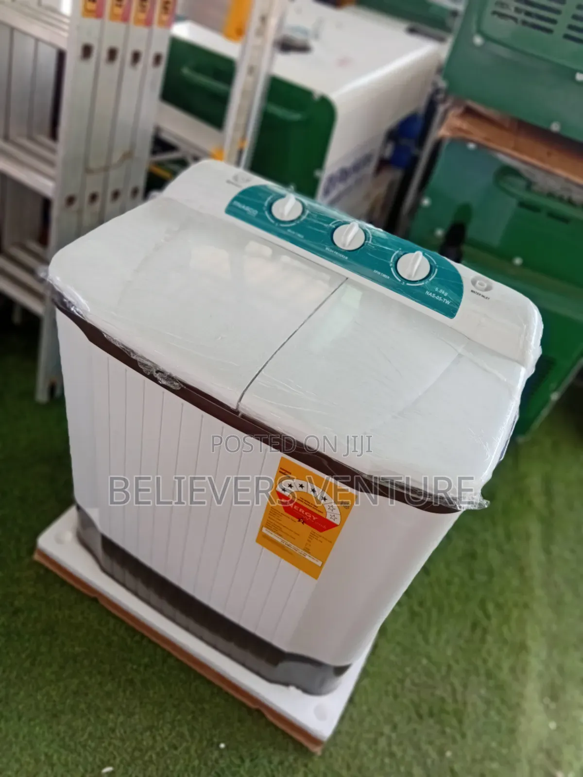 5kg Nasco All White Washing Machine Machine Top Load