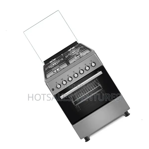 Durable Ferre 60x60 Full Gas Cooker, 4 Burners Stainless Steel