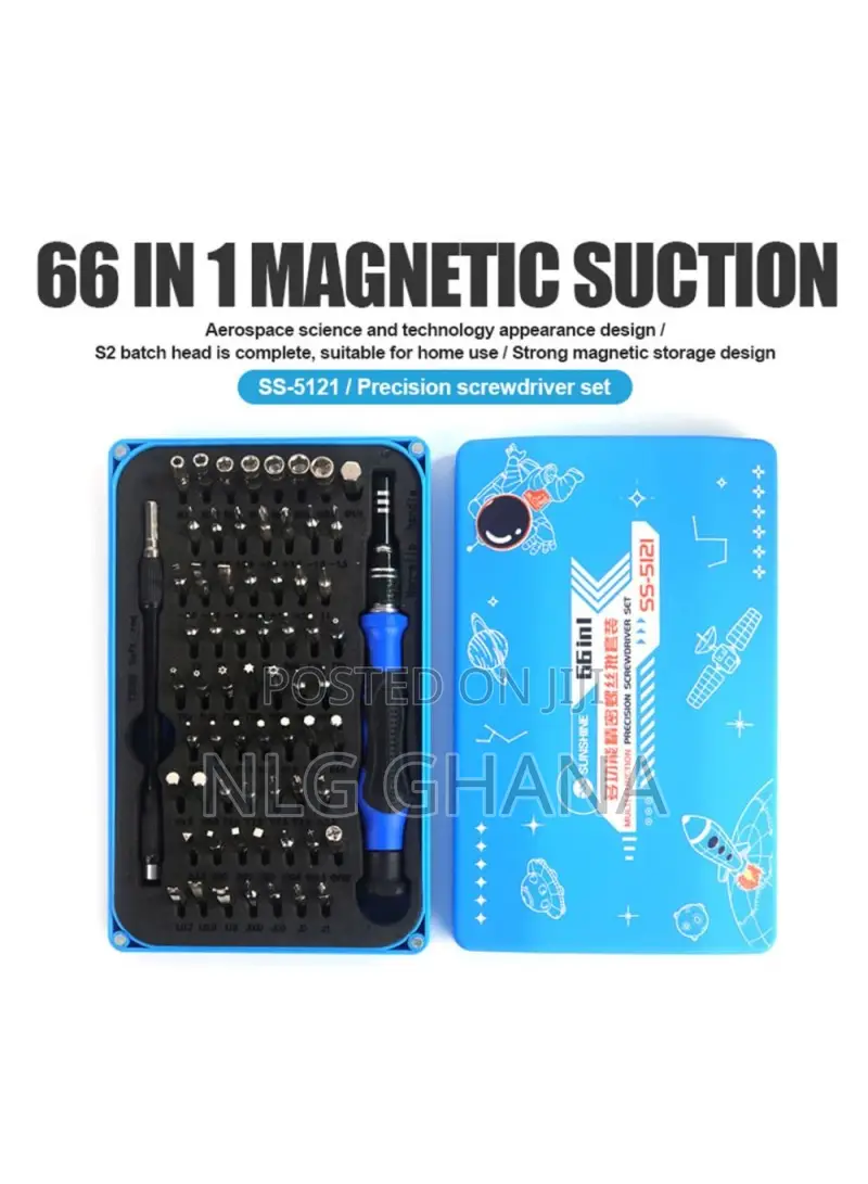 66-in-1 Precision Screwdriver Set With 64 Bits Magnetic. Tvx10743
