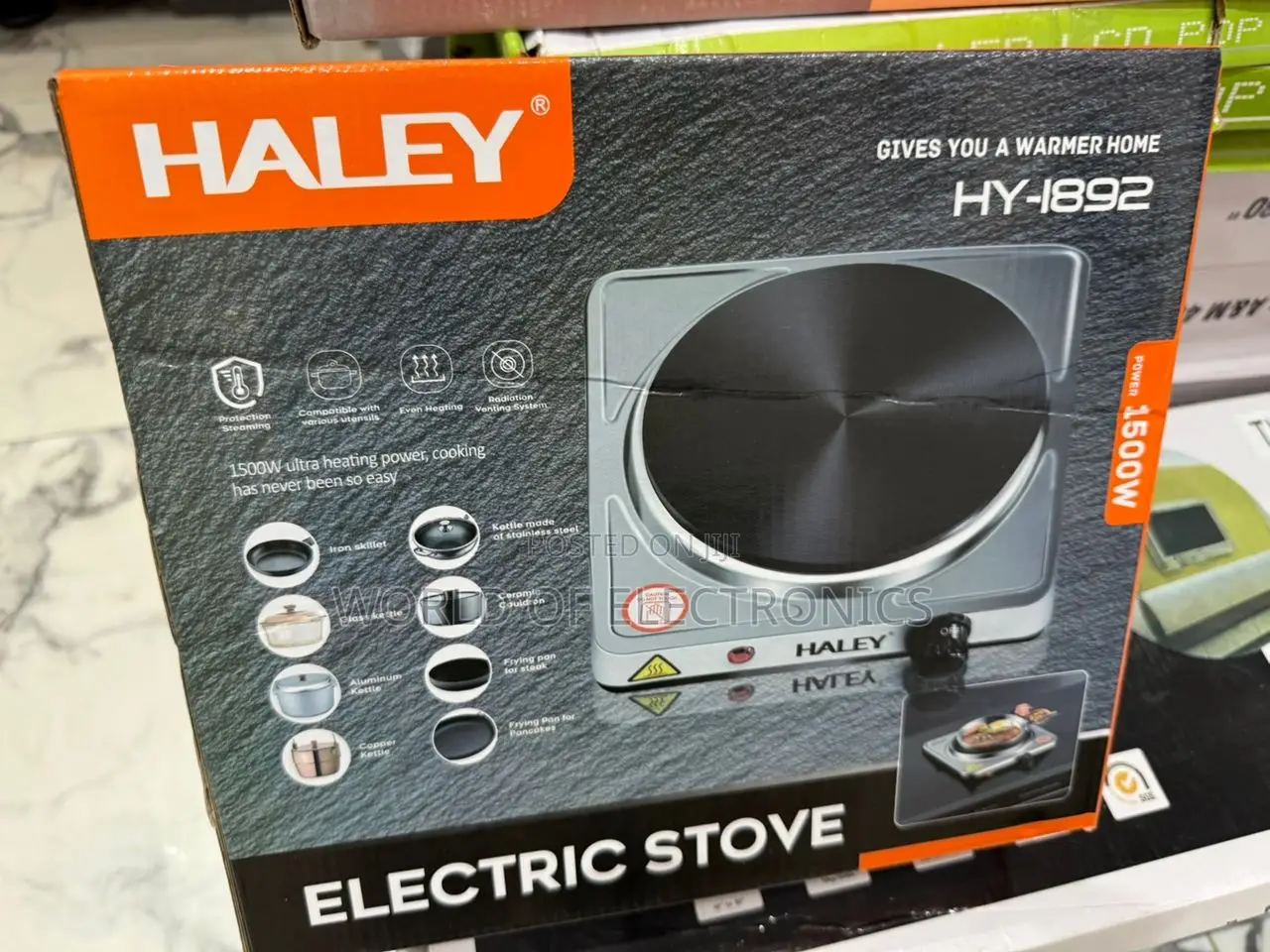Ultra Modern Haley-Hy-1892 Halley Hot E Ictrical Plate 1 Hub 2500watt