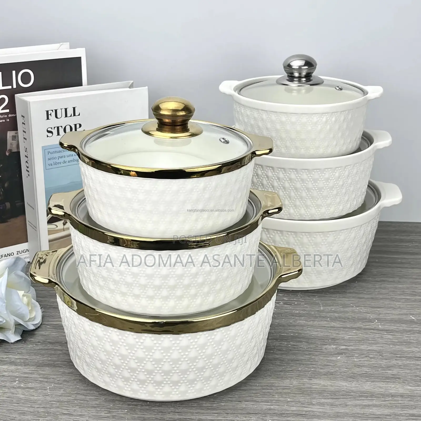 3 Pieces Set Ceramic Dish Bowls