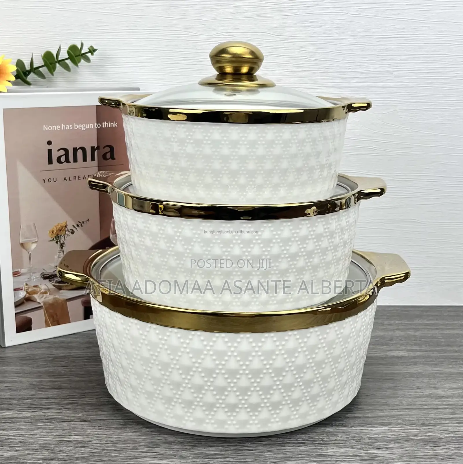 3 Pieces Set Ceramic Dish Bowls