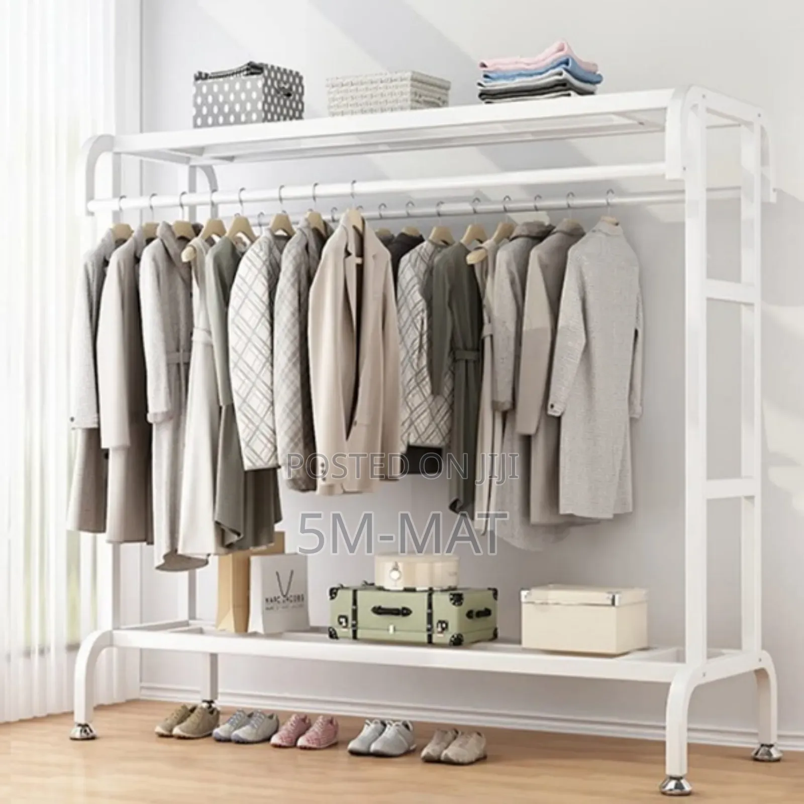 Garment Rack Heavy Duty Double Rod Clothing Garment Rack,