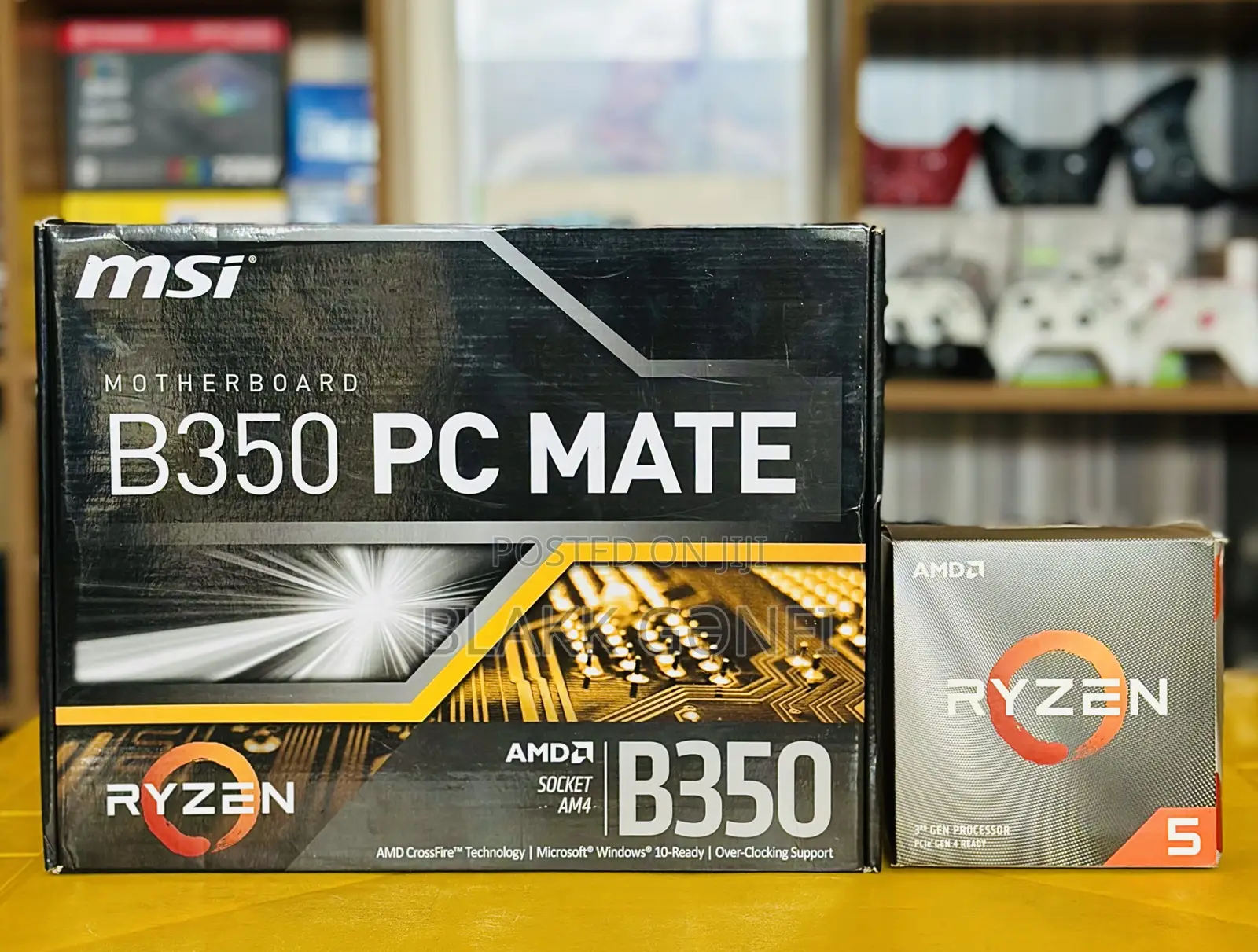 Ryzen 5 3400g Cpu+ Msi B350 Board+ Amd Cooler