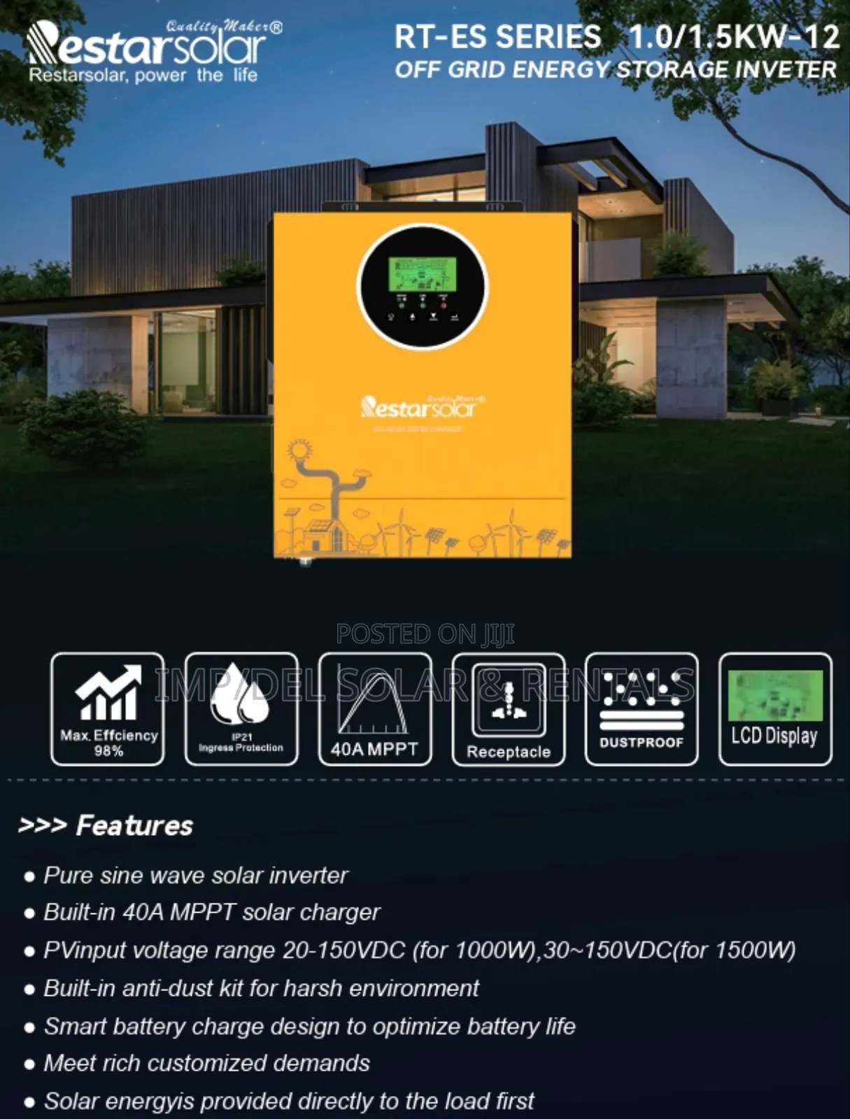 1.5kw 24v Hybrid Solar Inverter