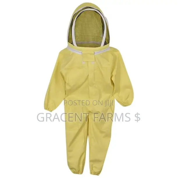 2-zipper Kids Yellow Astronaut Beesuit With Pair Of Gloves