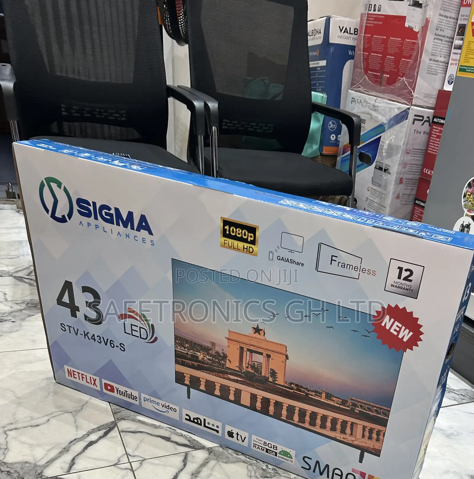 Unique Best Led Smart Full Hd Sig-K43v6-S Sigma Frameless Tv