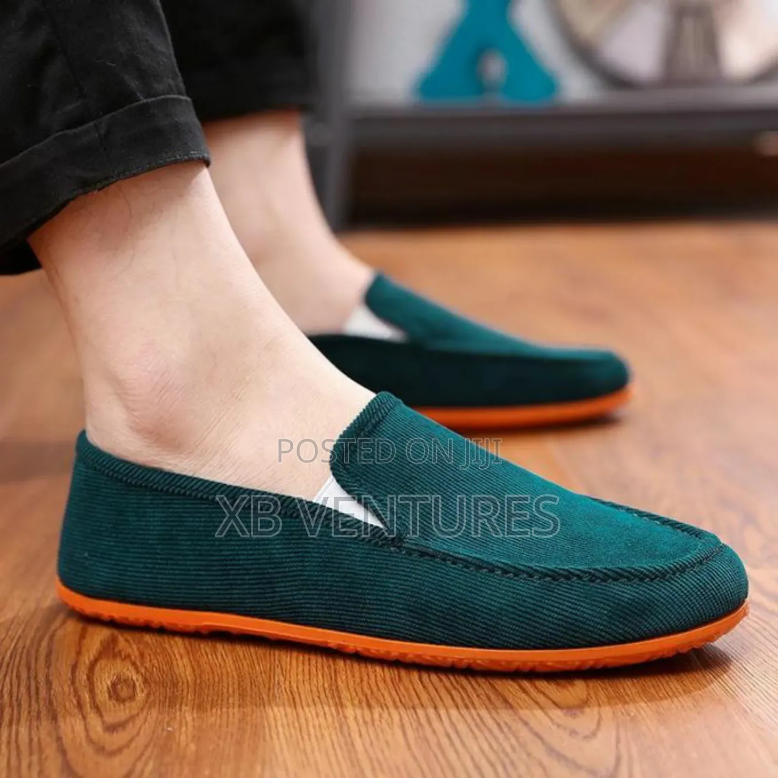 Classic Men's
Canvas Loafers- Orange/Gren/Grey