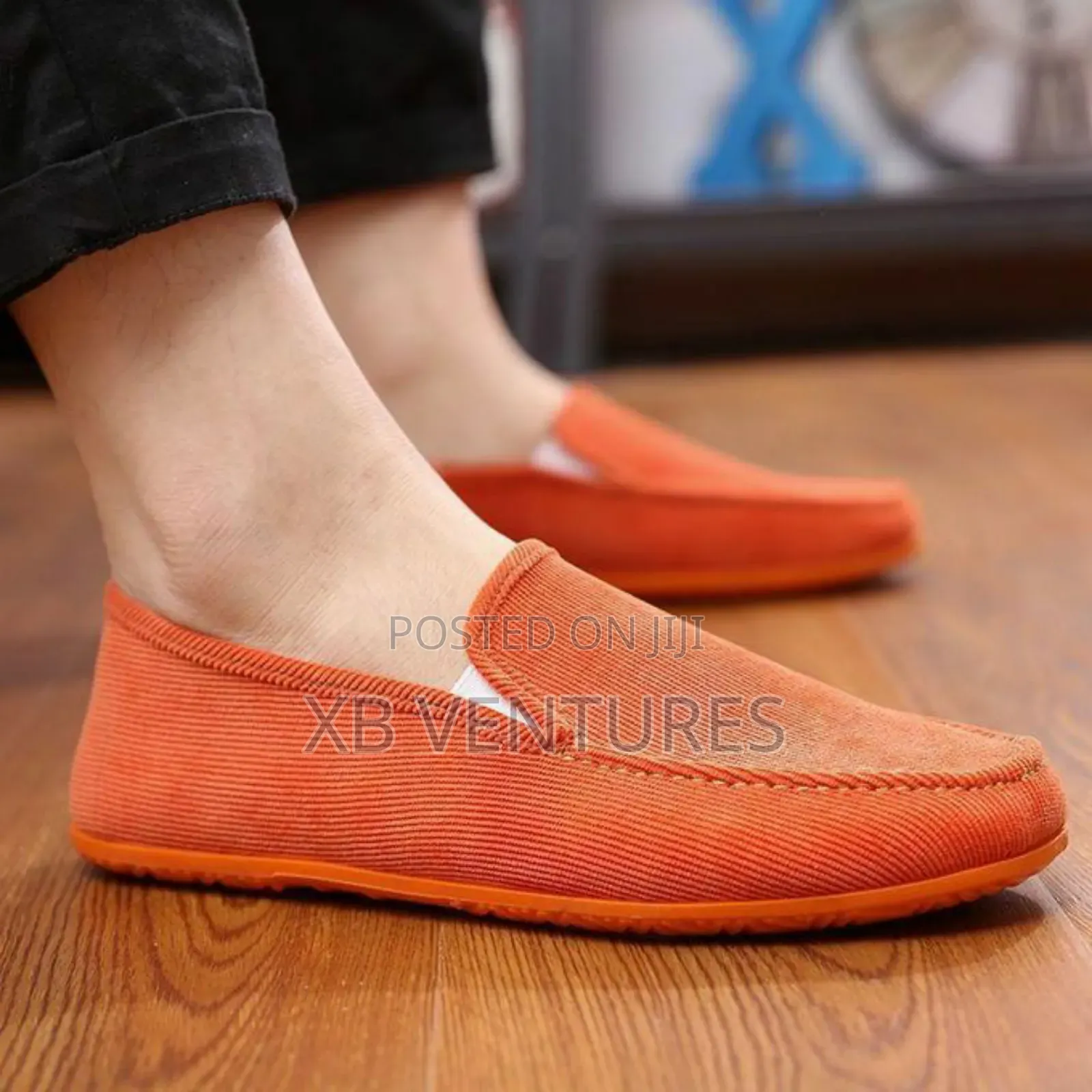 Classic Men's
Canvas Loafers- Orange/Gren/Grey