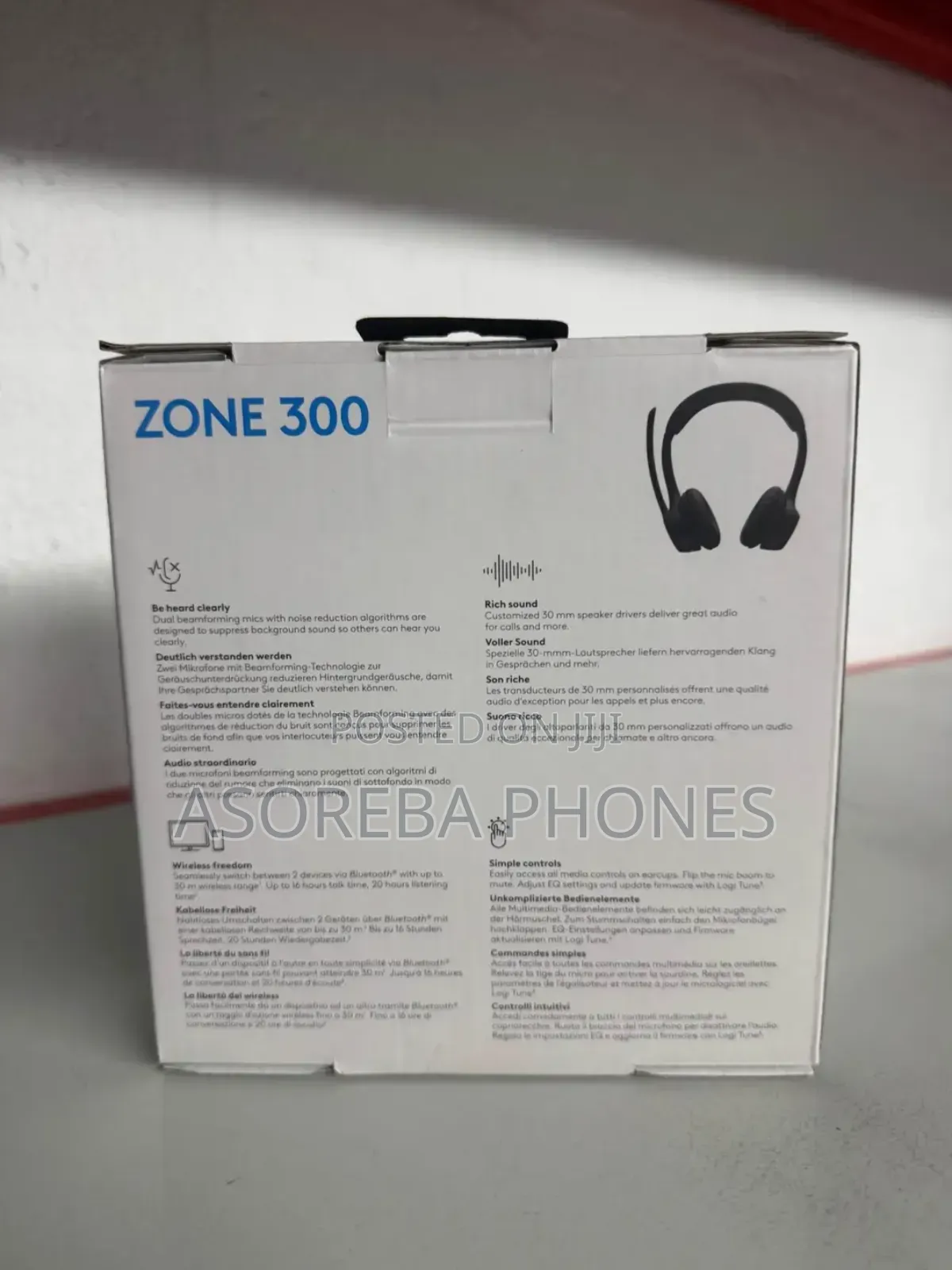 Logitech Zone 300 Wireless Bluetooth Headset With Noise-Cancelling Mic