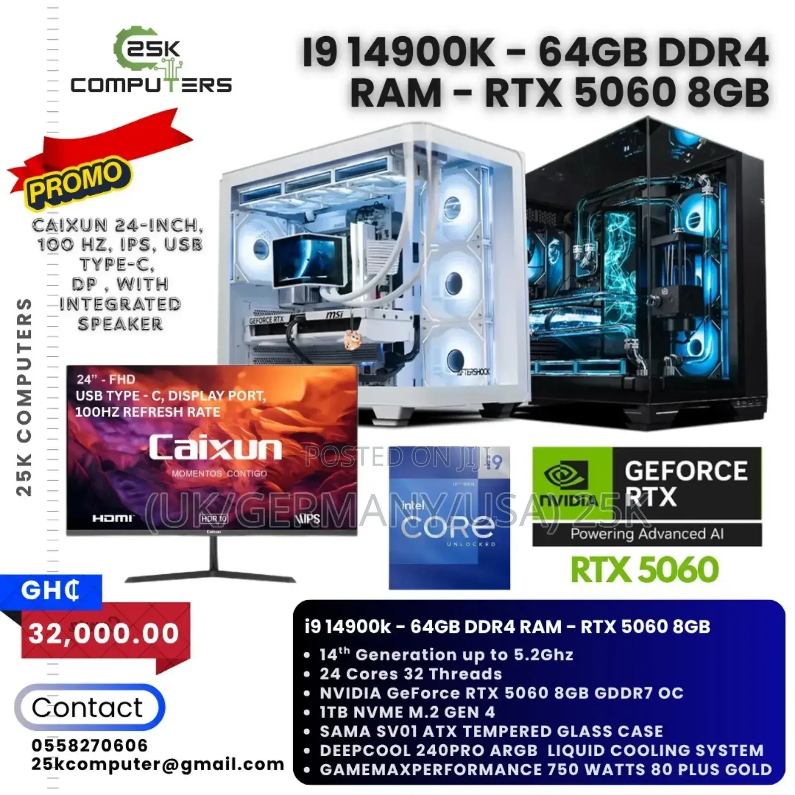 New Desktop Computer Asus TUF Gaming FX10CP 64GB Intel Core i9 SSD 1T