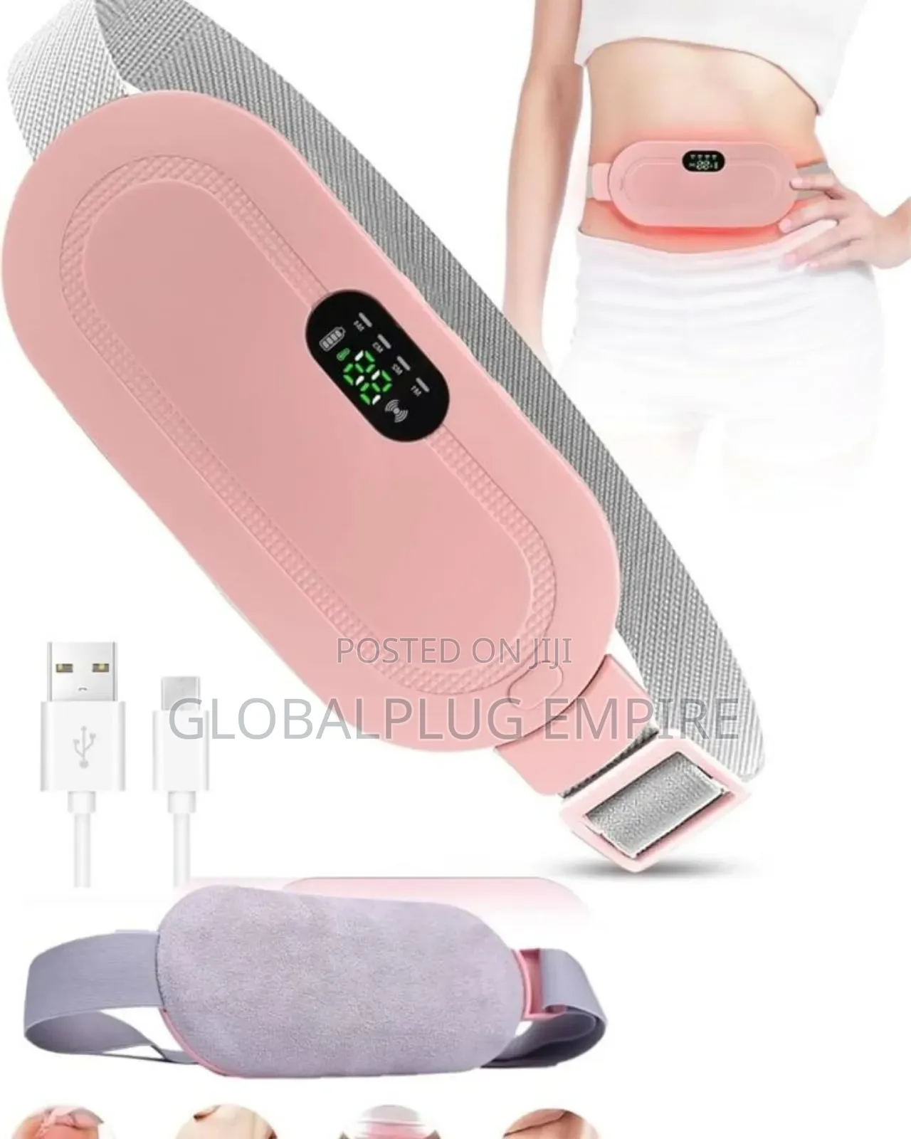 Rechargeable Menstrual Heating Belt Instant Pain Relief For Women