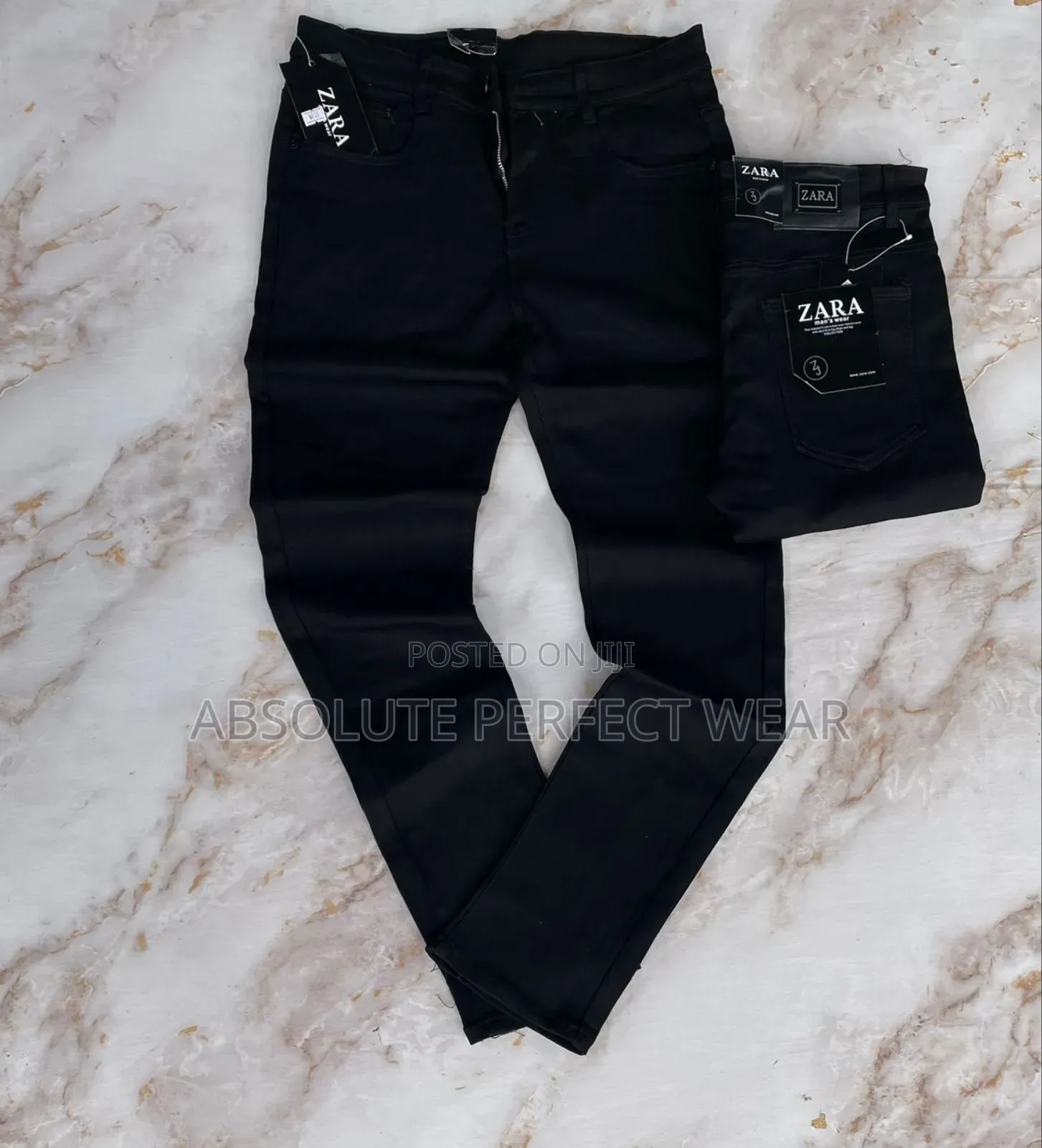 Plain Black Jeans for Men