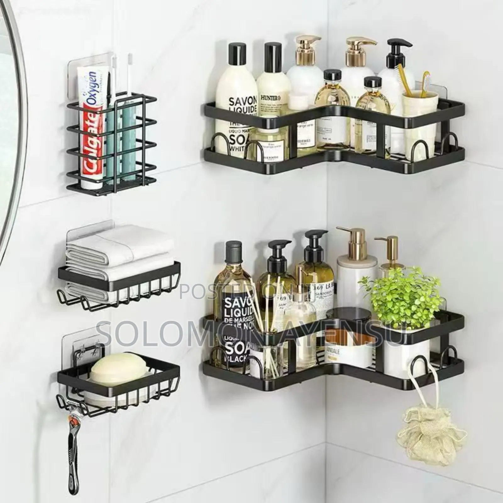 Quality 5 Pieces Shower Caddy Set