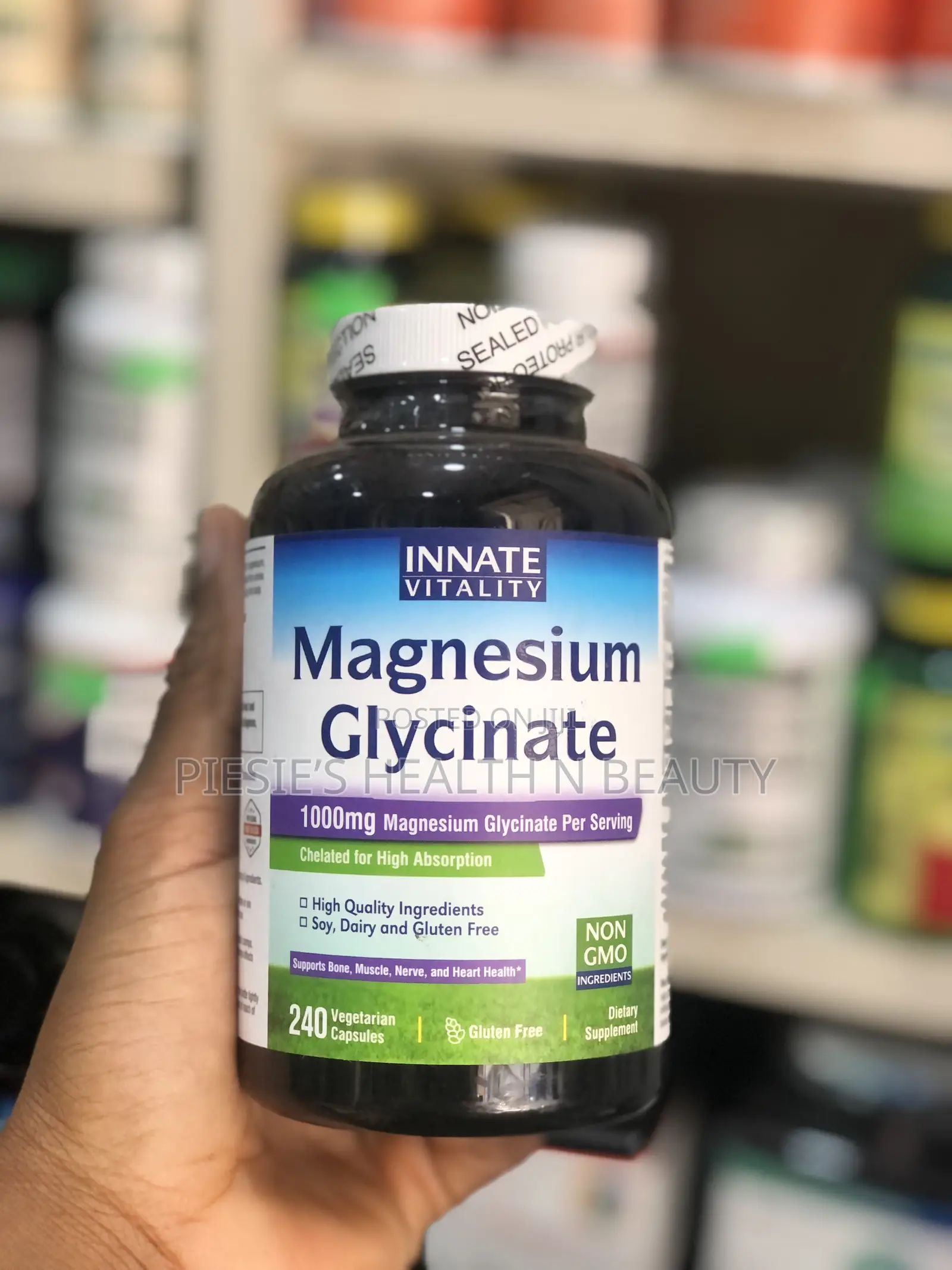Innate Vitality Magnesium Glycinate 1000mg, 240 Capsules