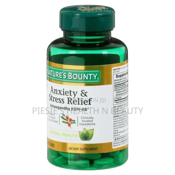 Nature's Bounty Anxiety Stress Relief Ashwagandha KSM-66, 90 Count