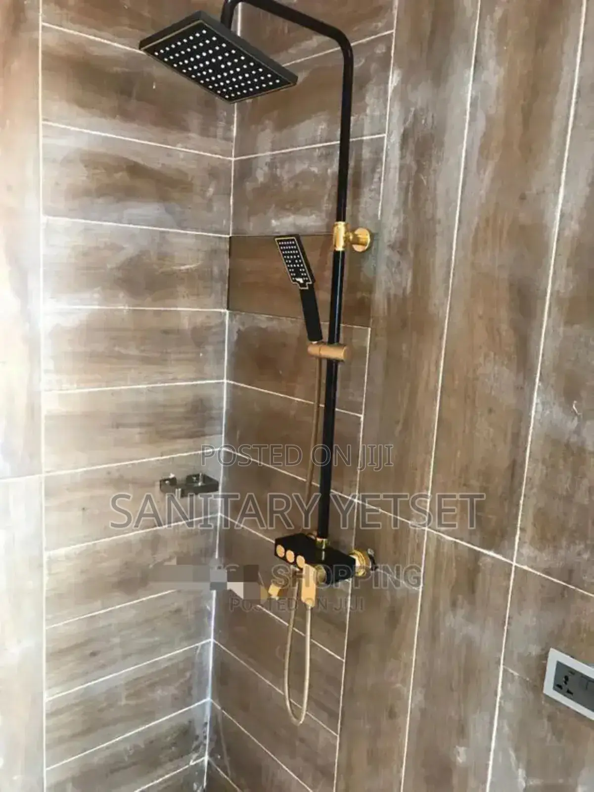 Black and Gold Shower