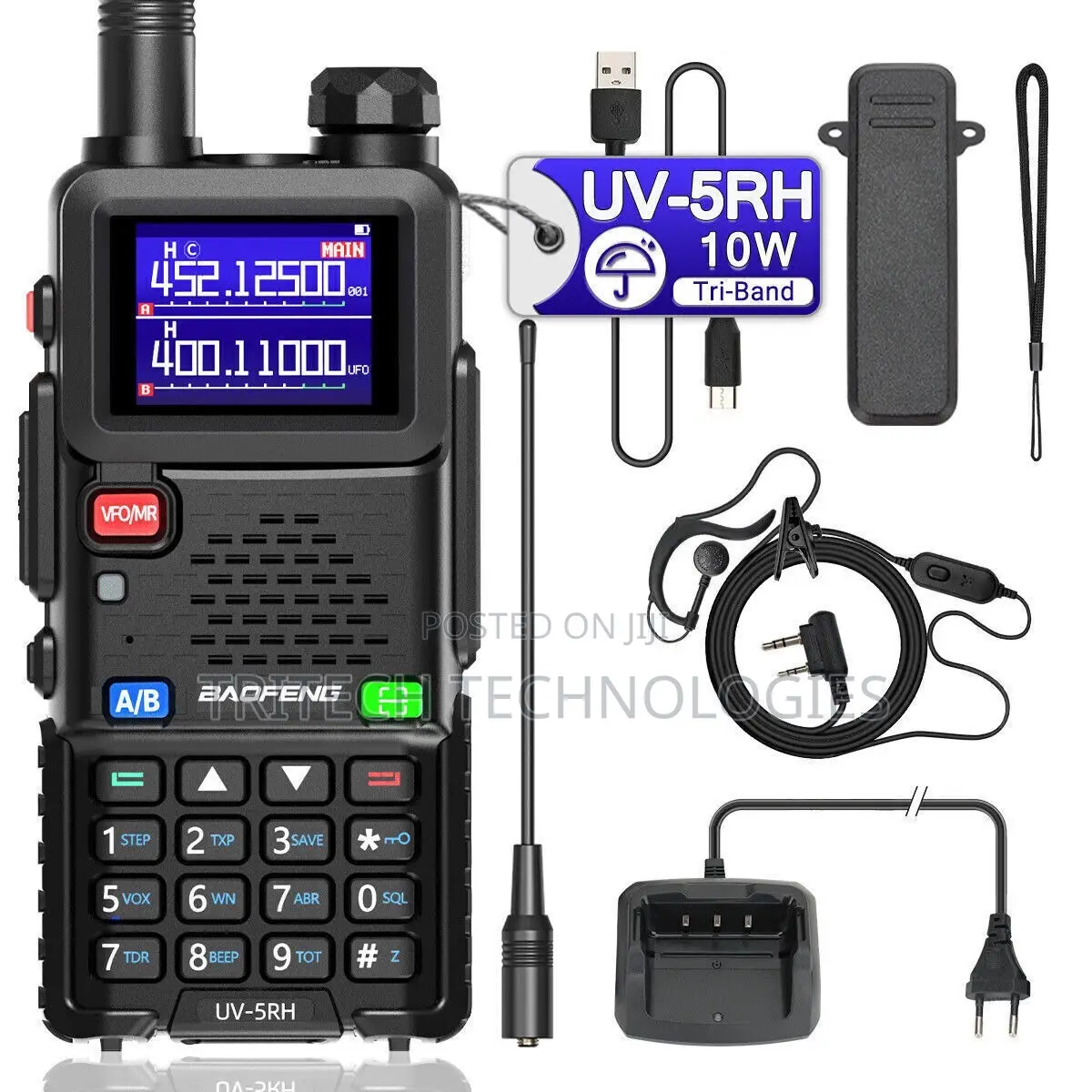 Walkie-Talkie Radio Boafeng Uv-5rh With Earpiece