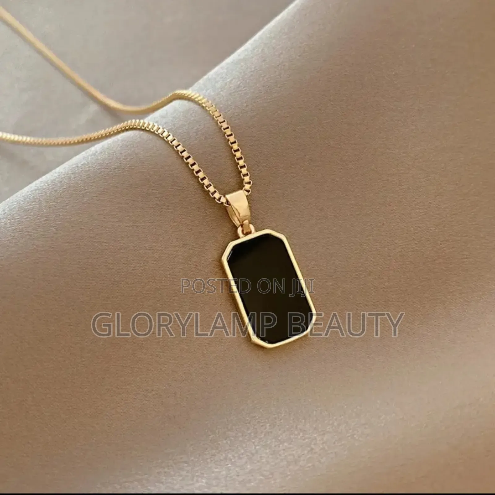 Elegant Unisex Rectangle Pendant Necklace