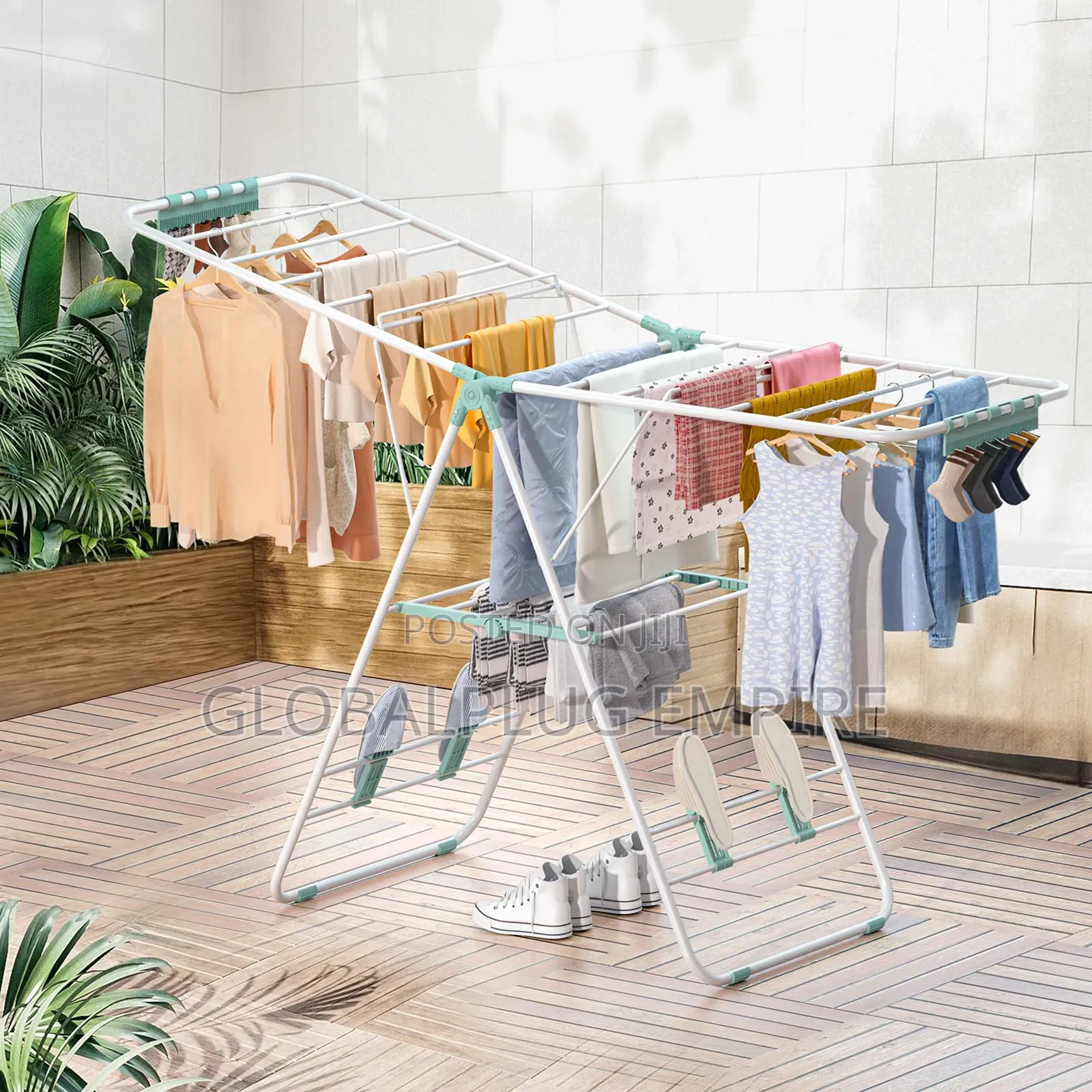 Foldable Clothes Drying Rack Space-Saving Perfect for All Seasons!