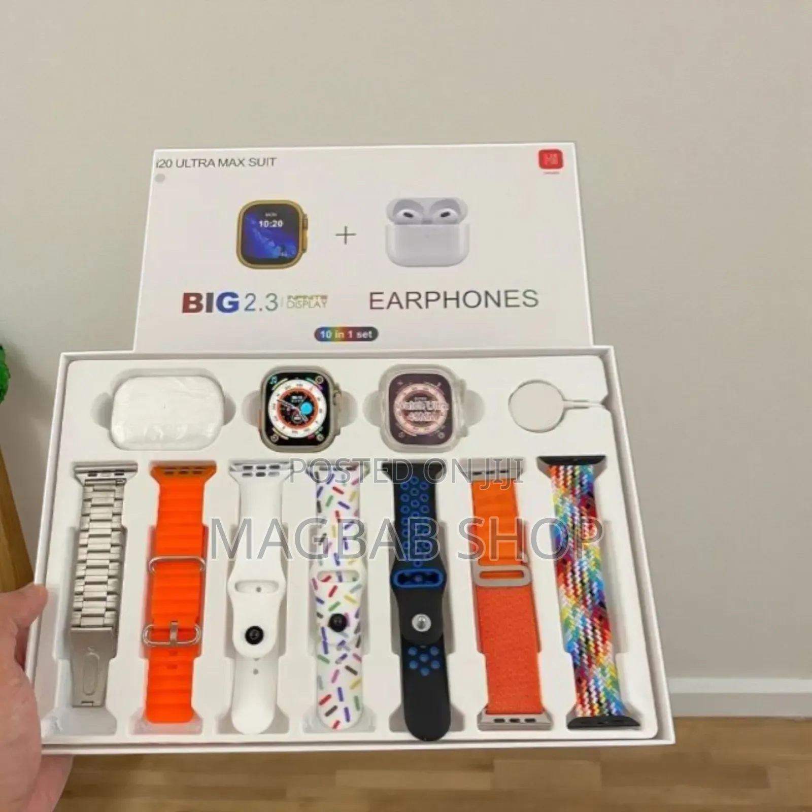 I20 Ultra Max Suit Smartwatch 10 in 1 Set (637338)