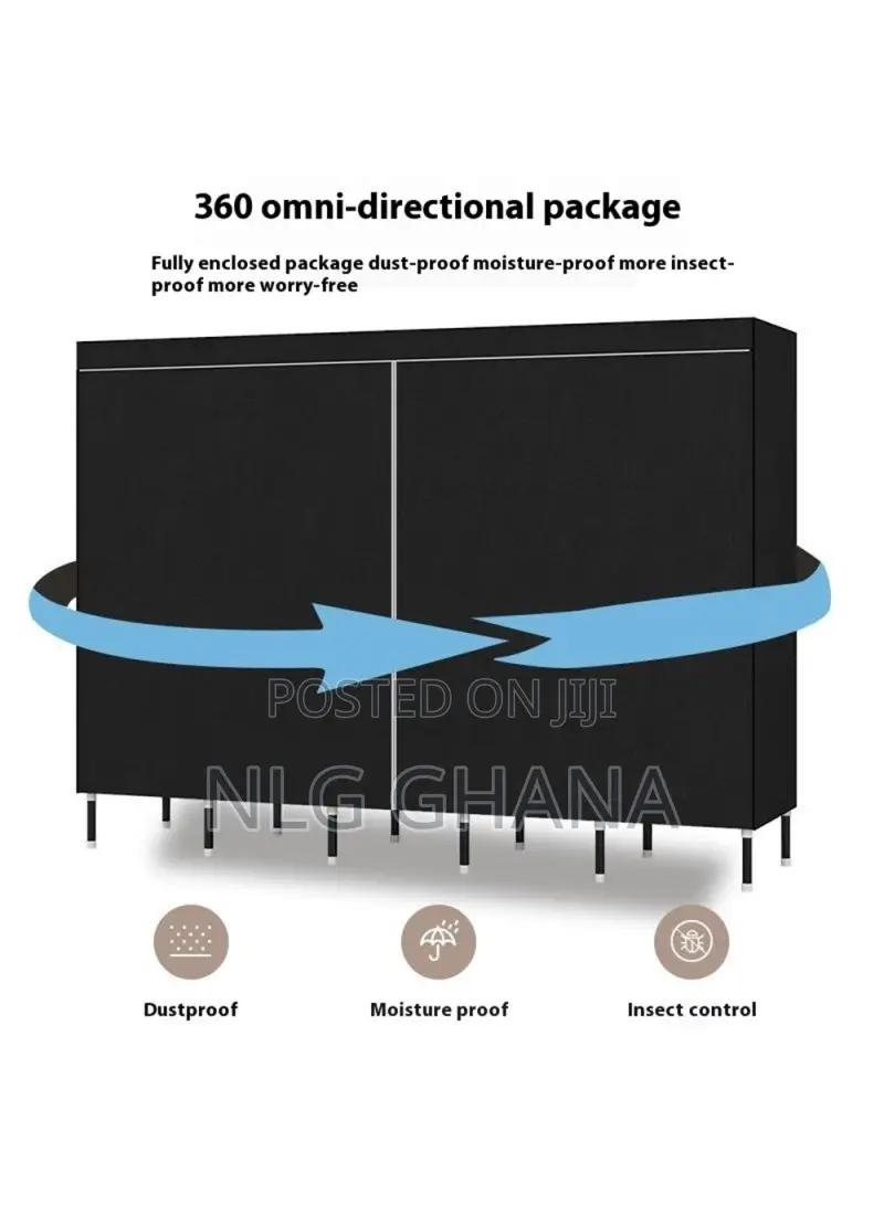 Assembly Wardrobe Non-Woven Fabric Reinforced Steel Frame. Tvx25048