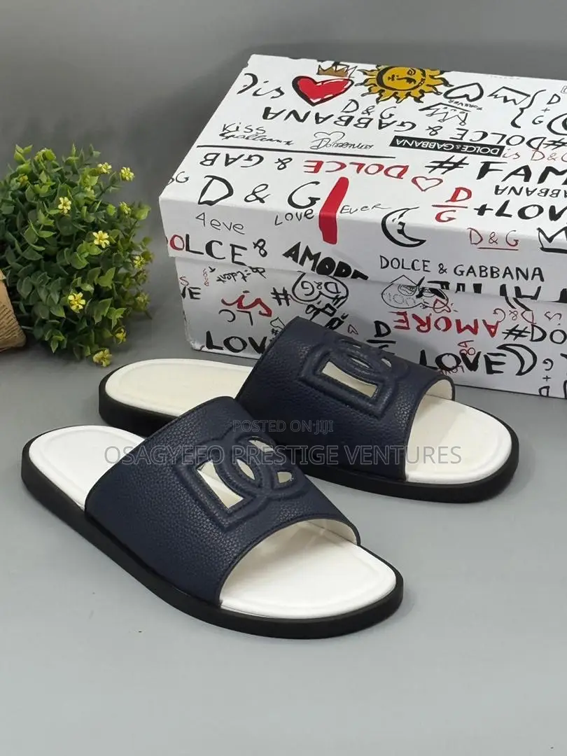 Original D G Slippers Navy Blue