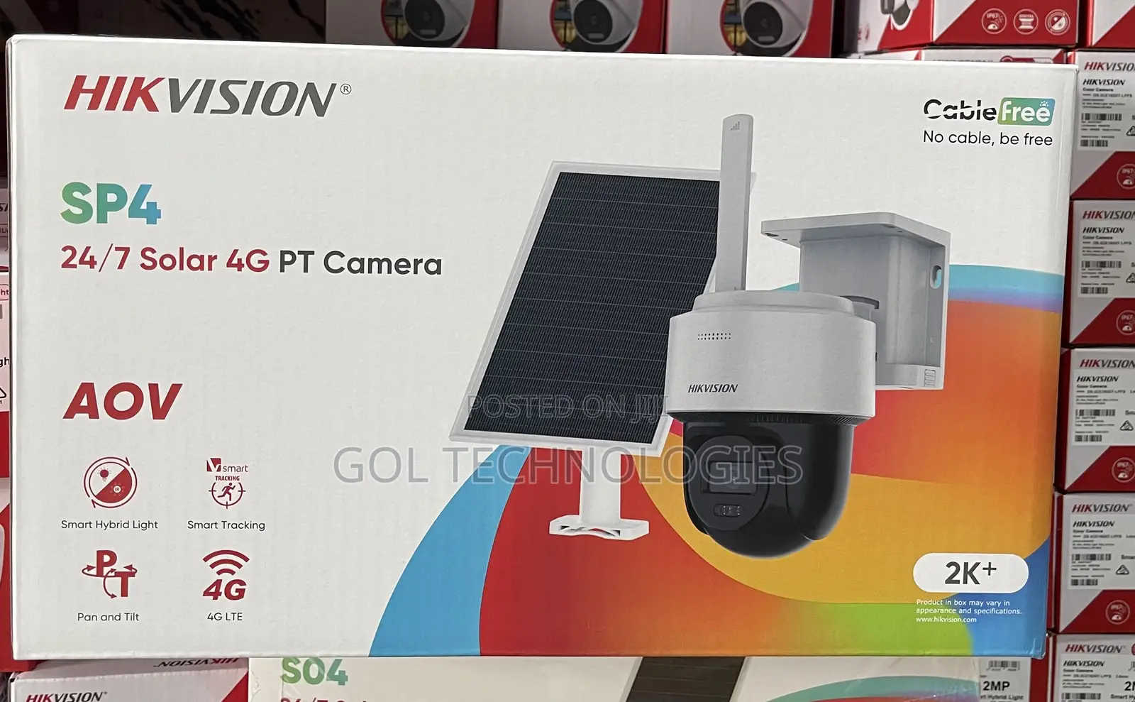 Hikvision Solar 4g Pt Network Camera Ds-2cfsp4/4g 24/7 Solar 4g 4mp