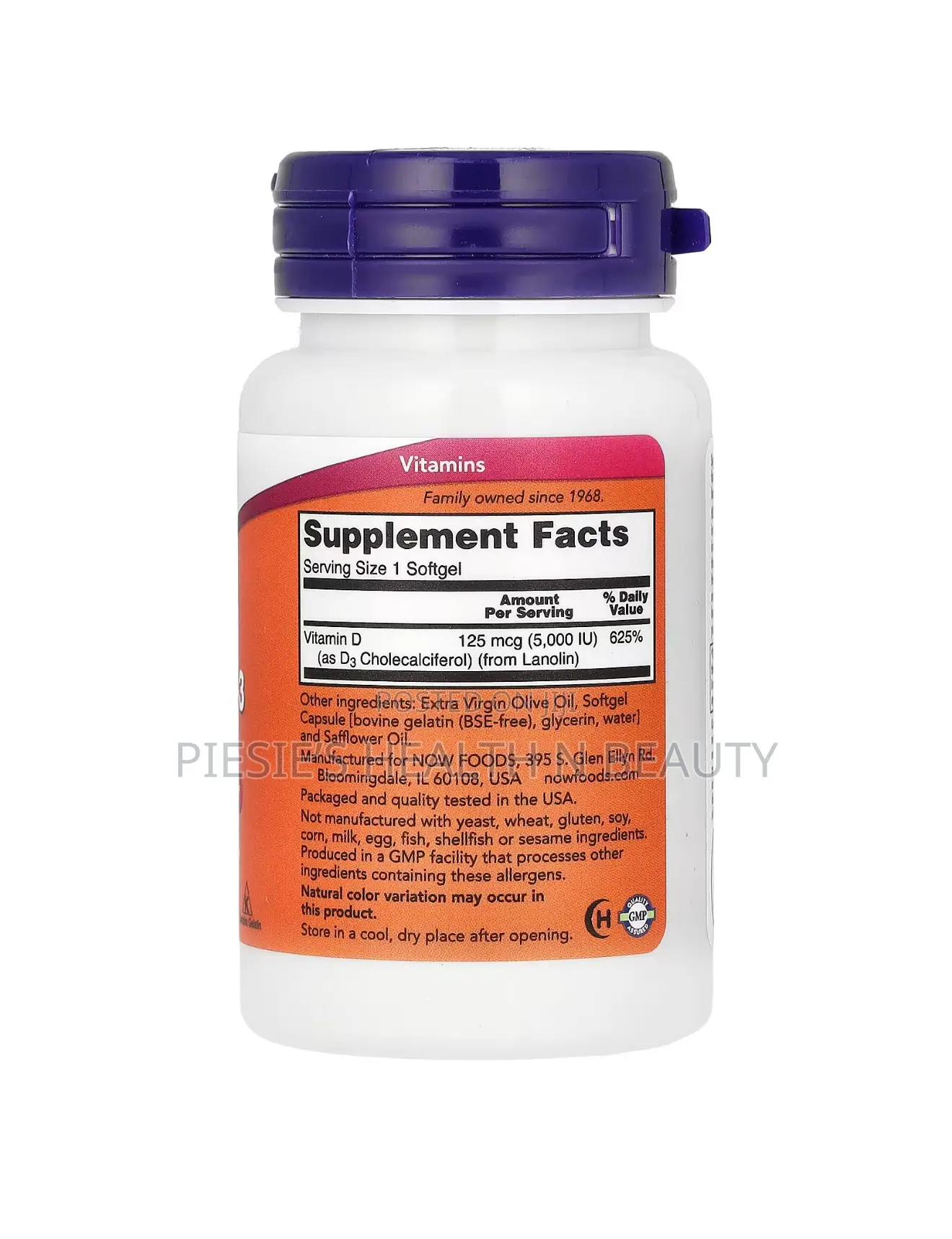 Now Foods Vitamin D3 5000 Iu, 30 Softgels