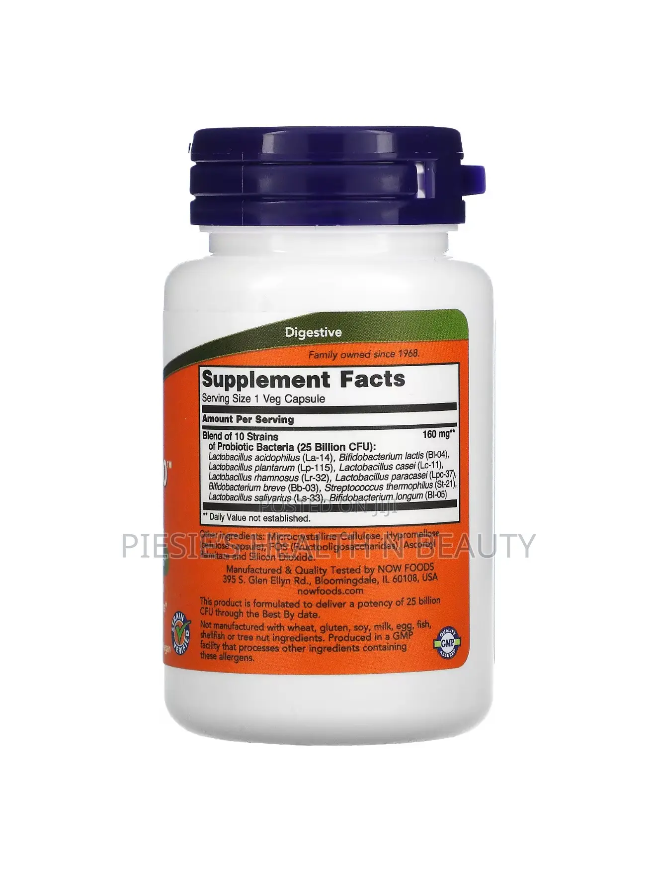 Now Foods Probiotic-10 25 Billion, 50 Veg Capsules
