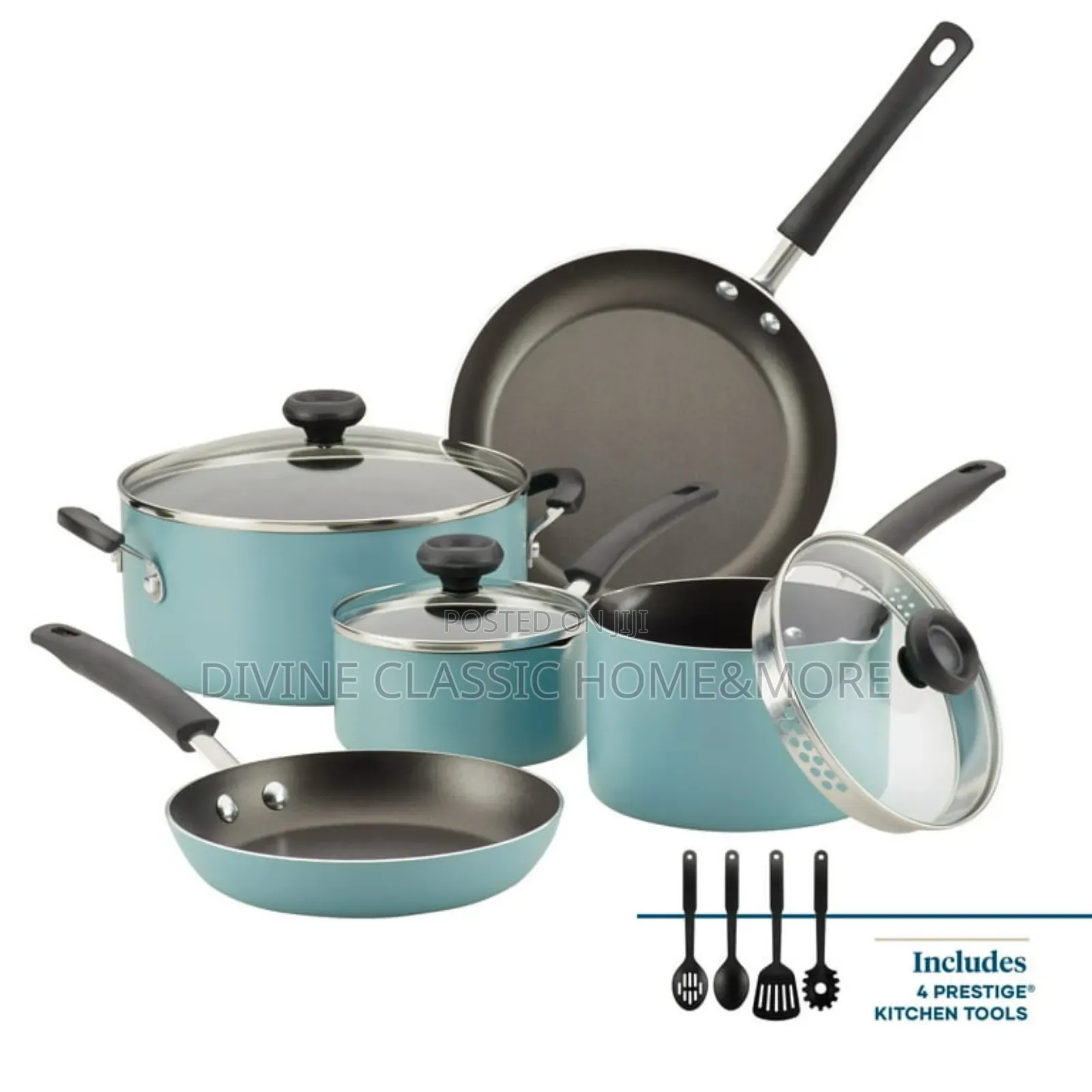 Farberware Easy Clean 12 PCS Nonstick Cookware Set With Cooking Tools