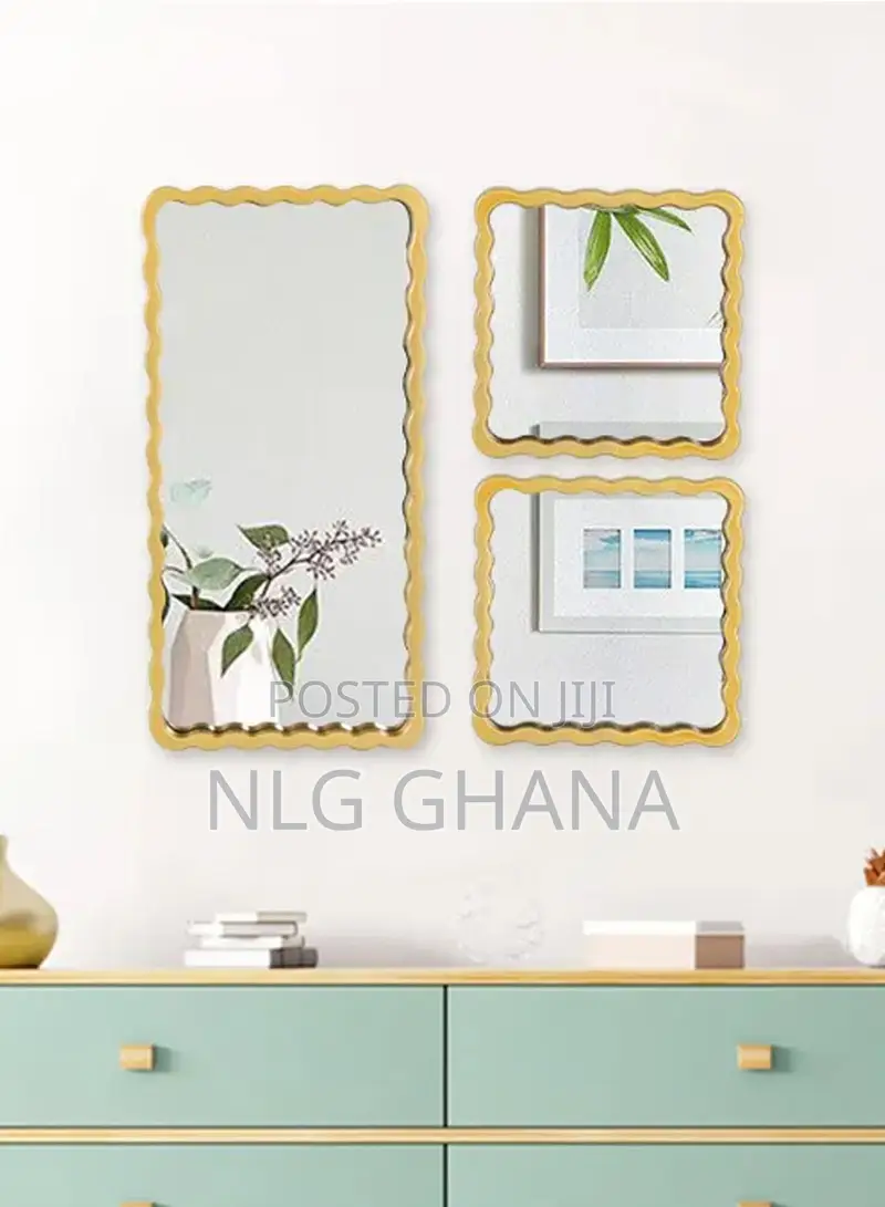 3-PCS Decoration Mirror, Hanging Wall Mounting Wall Decor. Ghx5524