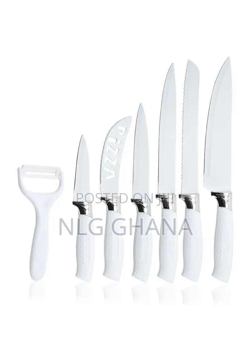 7pcs Stainless Steel Non-Stick Coating Kitchen Knife Set. Ghx1881