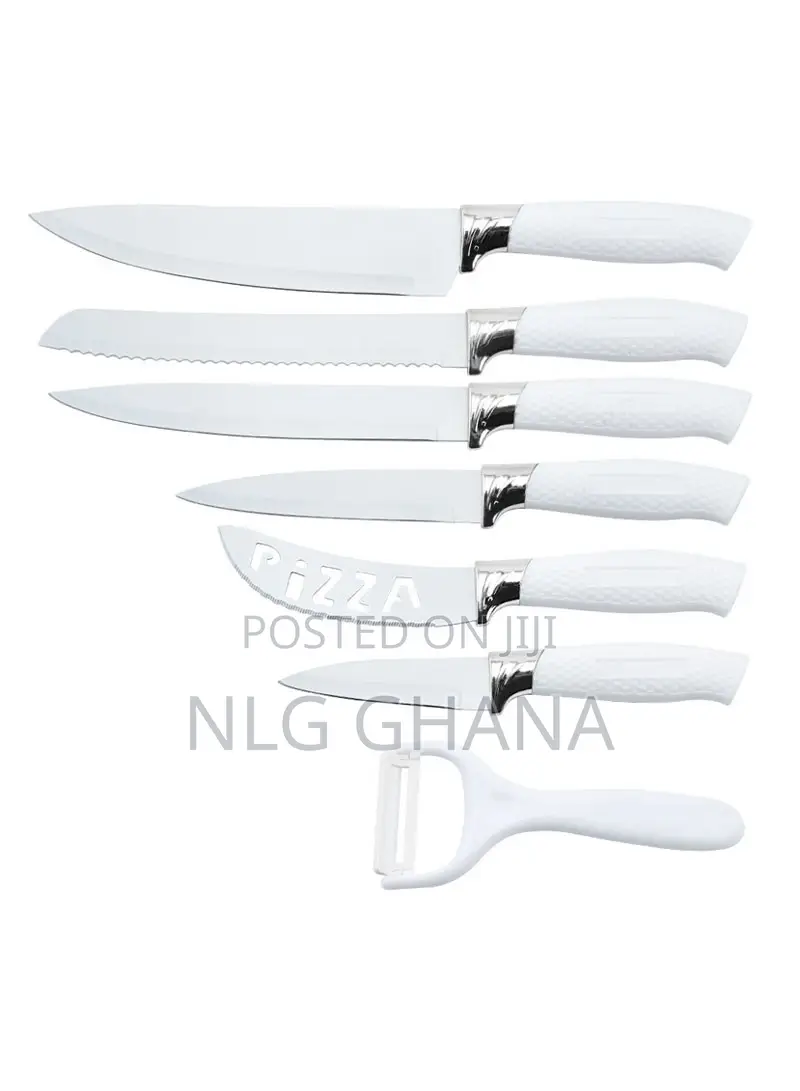7pcs Stainless Steel Non-Stick Coating Kitchen Knife Set. Ghx1881