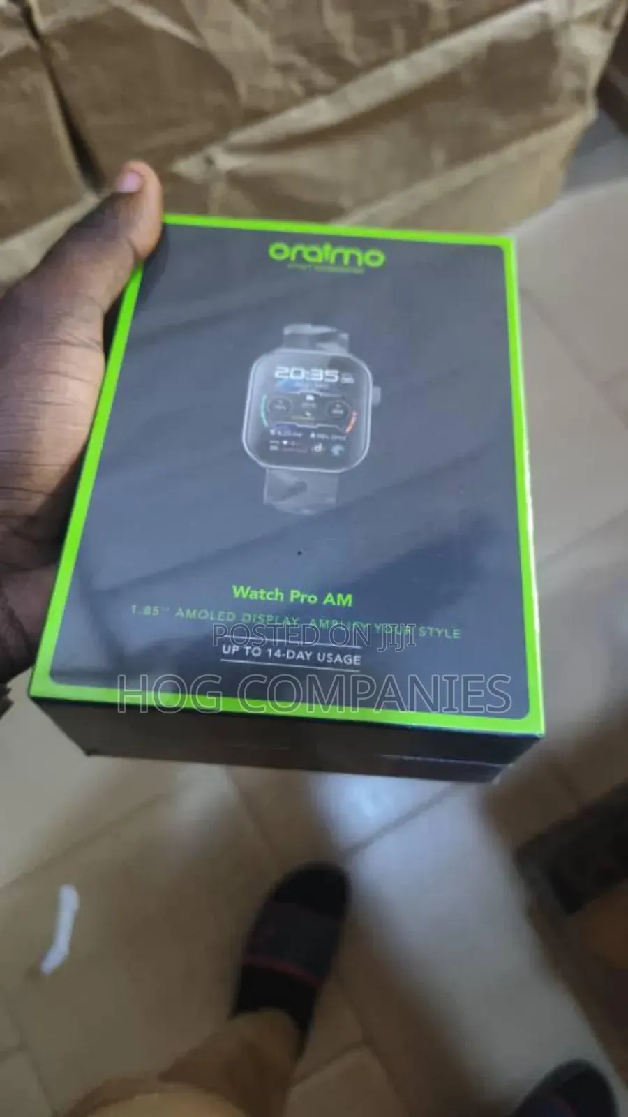 Oraimo Pro Am 1.85′′ Amoled Ip68 Smart Watch in Accra-Delivery in 2hrs