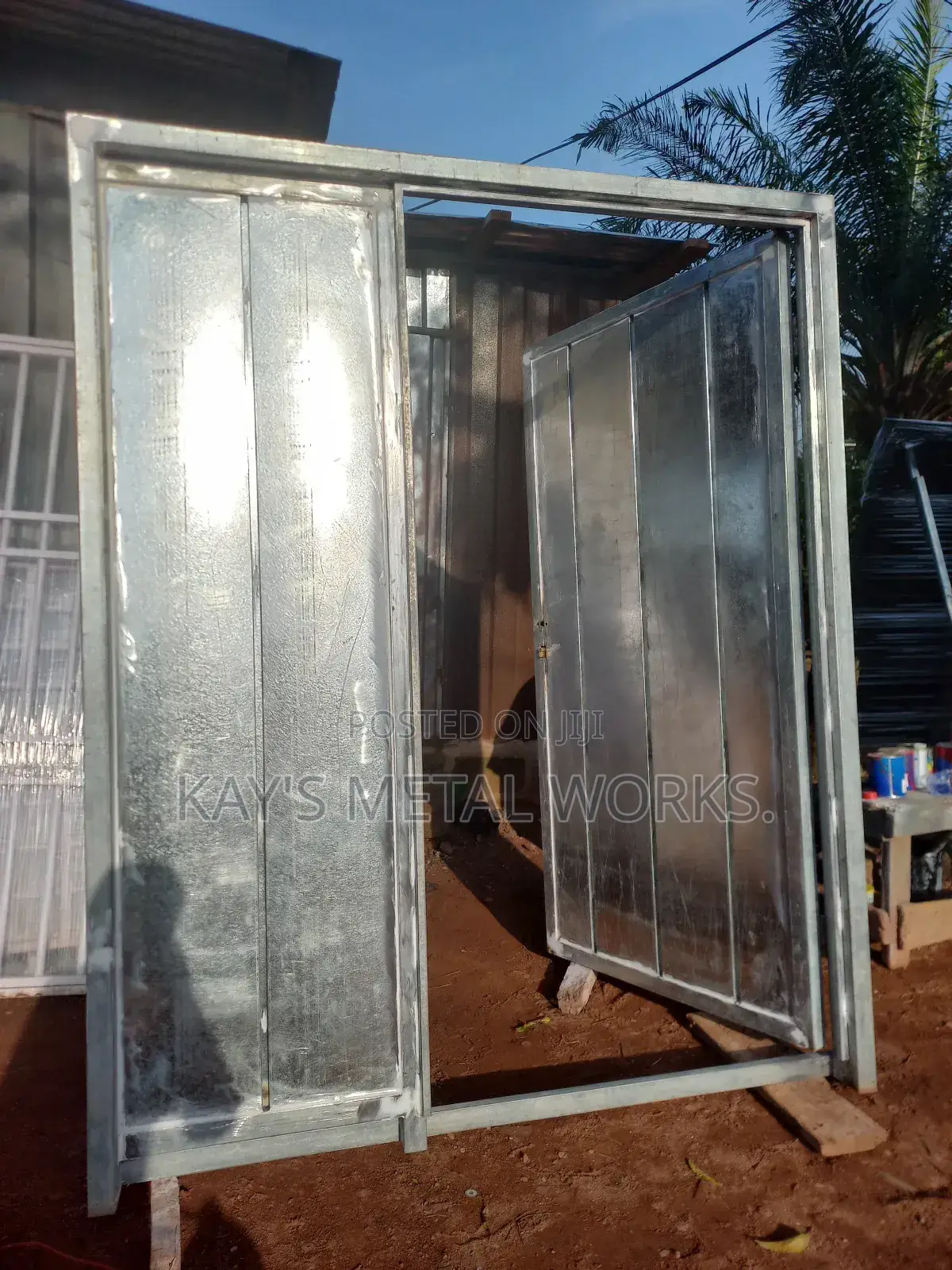 Modern Metal Gate With Wood-Look Finish | Custom Made