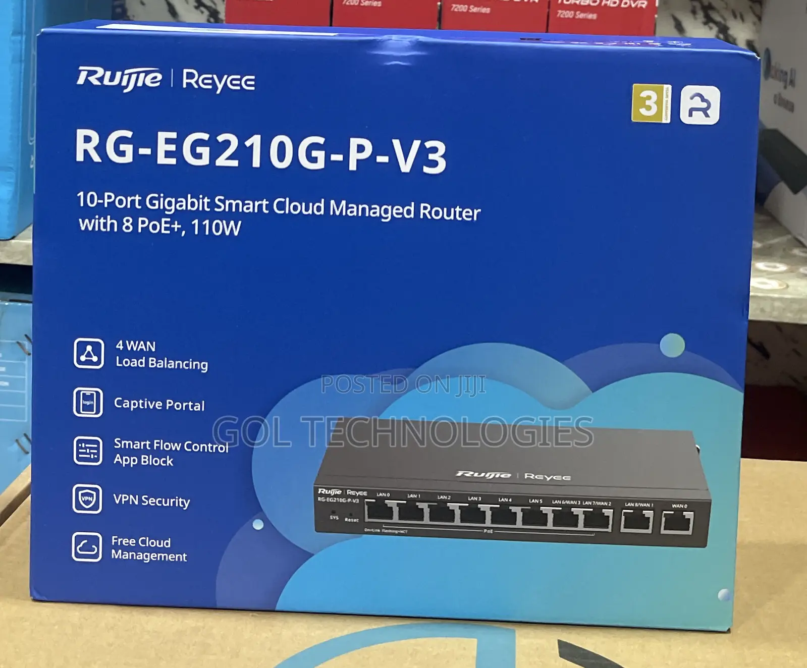 Rg-Eg210g-P-V3 10-Port Gigabit Smart Cloud Managed Router With 8 Poe+
