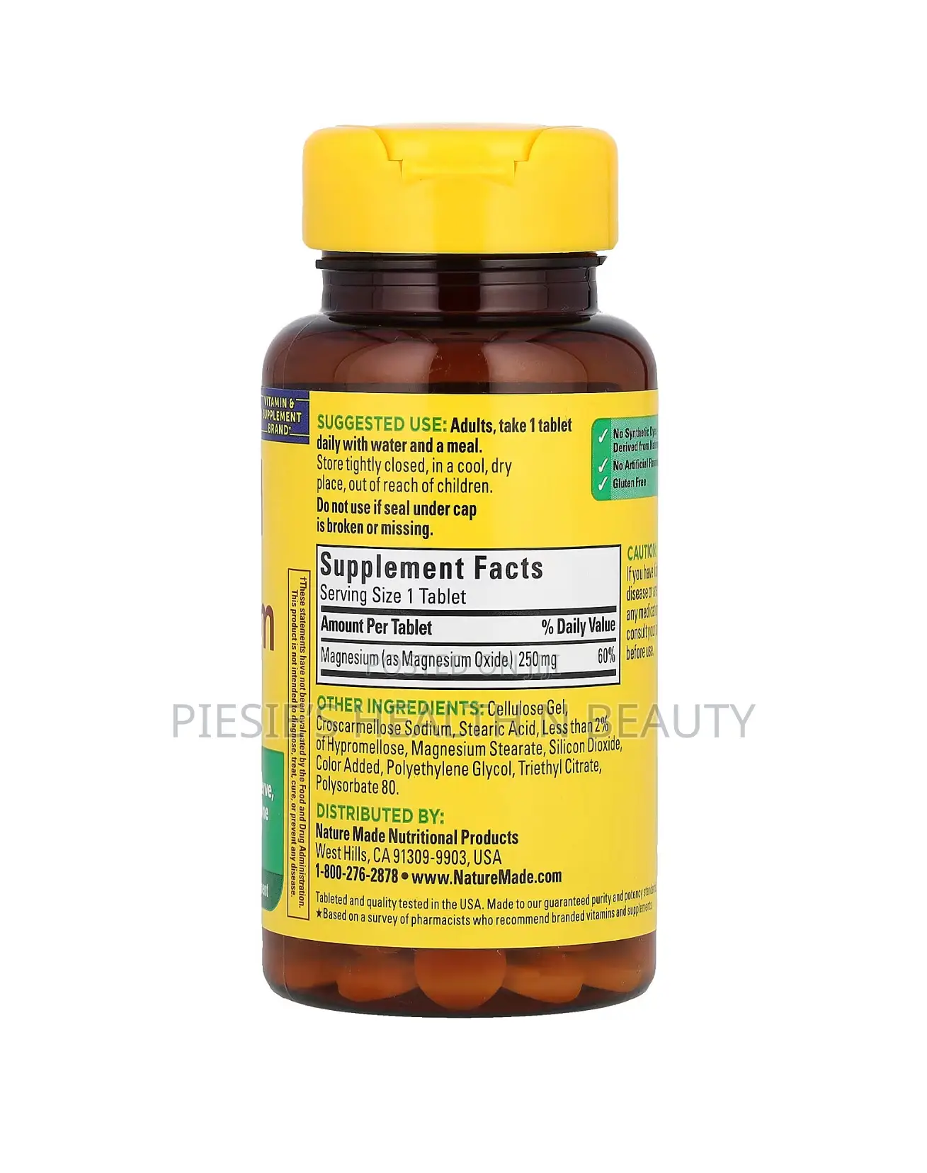 Nature Made Magnesium 250 Mg,100 Tablets