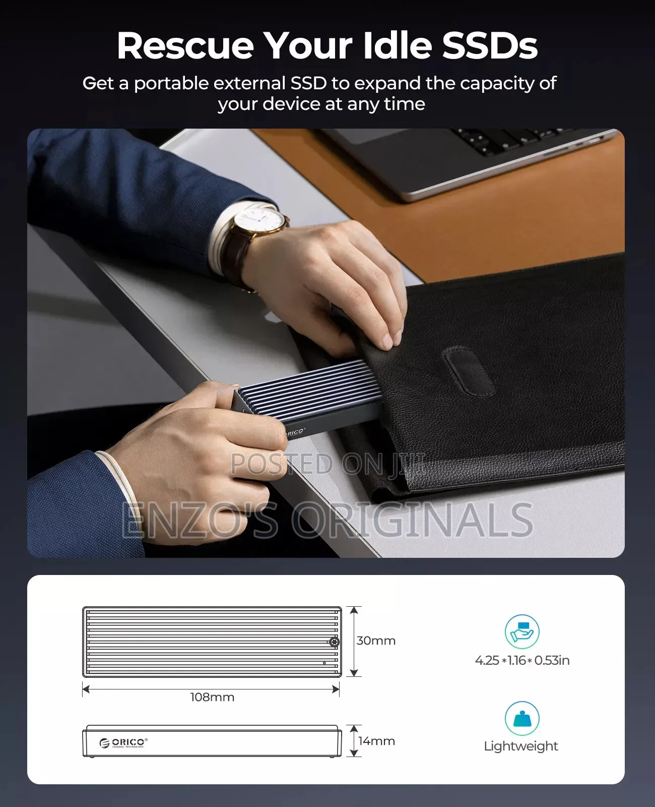 M.2 Nvme Ssd Enclosure 10gbps Original Orico Brand