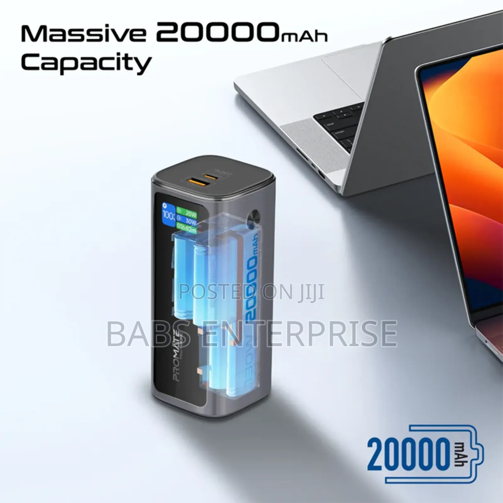 Promate Titan-130rc 20000mah Ultra Compact 130w Multi-port Power Bank