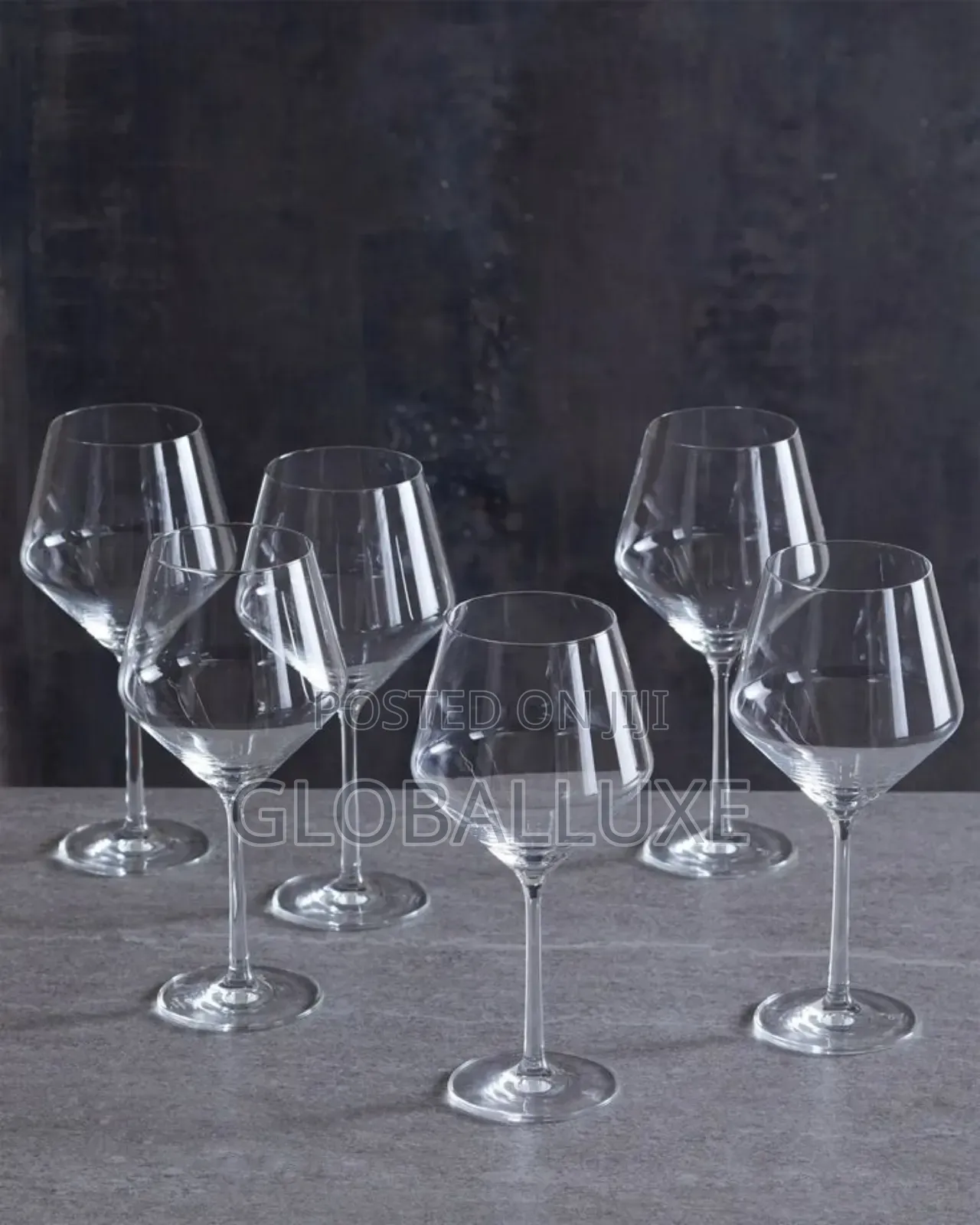 6-piece Wine Glass Set – Elegant Durable Crystal Design