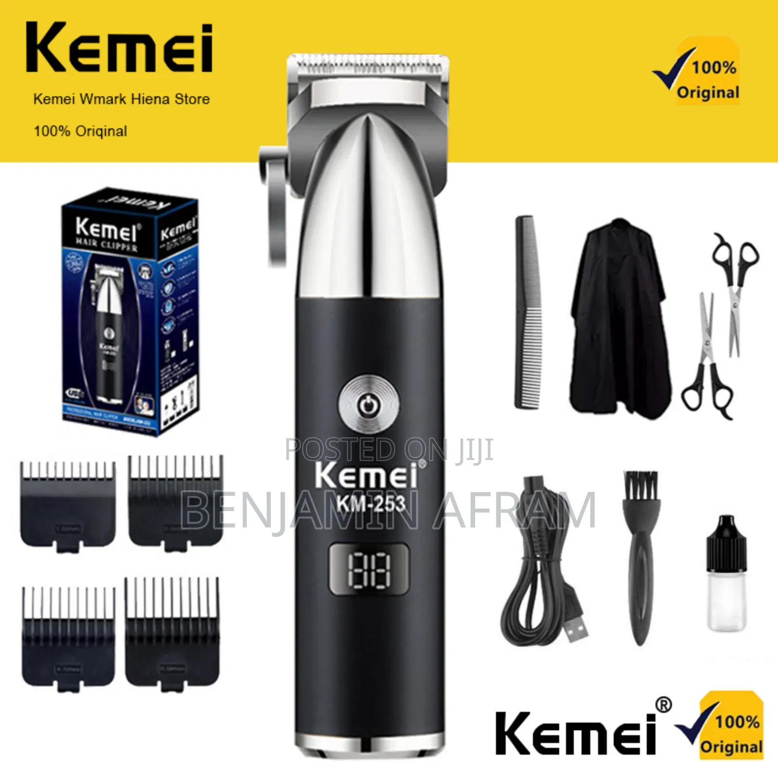 Rechargeable Blade Craft Hair Clippers Km-253