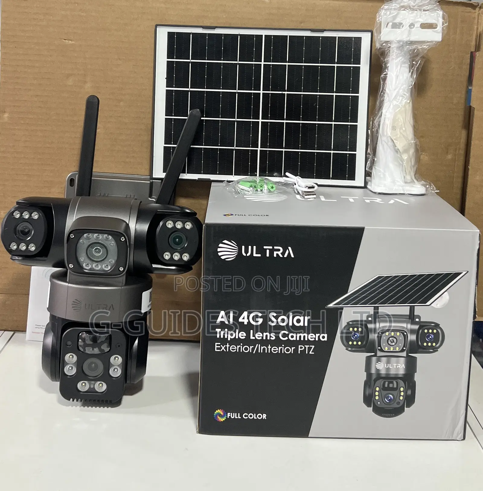 Ultra Ai 4g Solar Triple Lens Camera 6mp, Ultra 4g Solar Camera 3-Lens